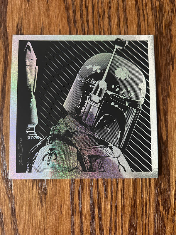 Joshua Budich - Star Wars Mando Dots Lite Foil Variant LE Art Print - 6 x 6
