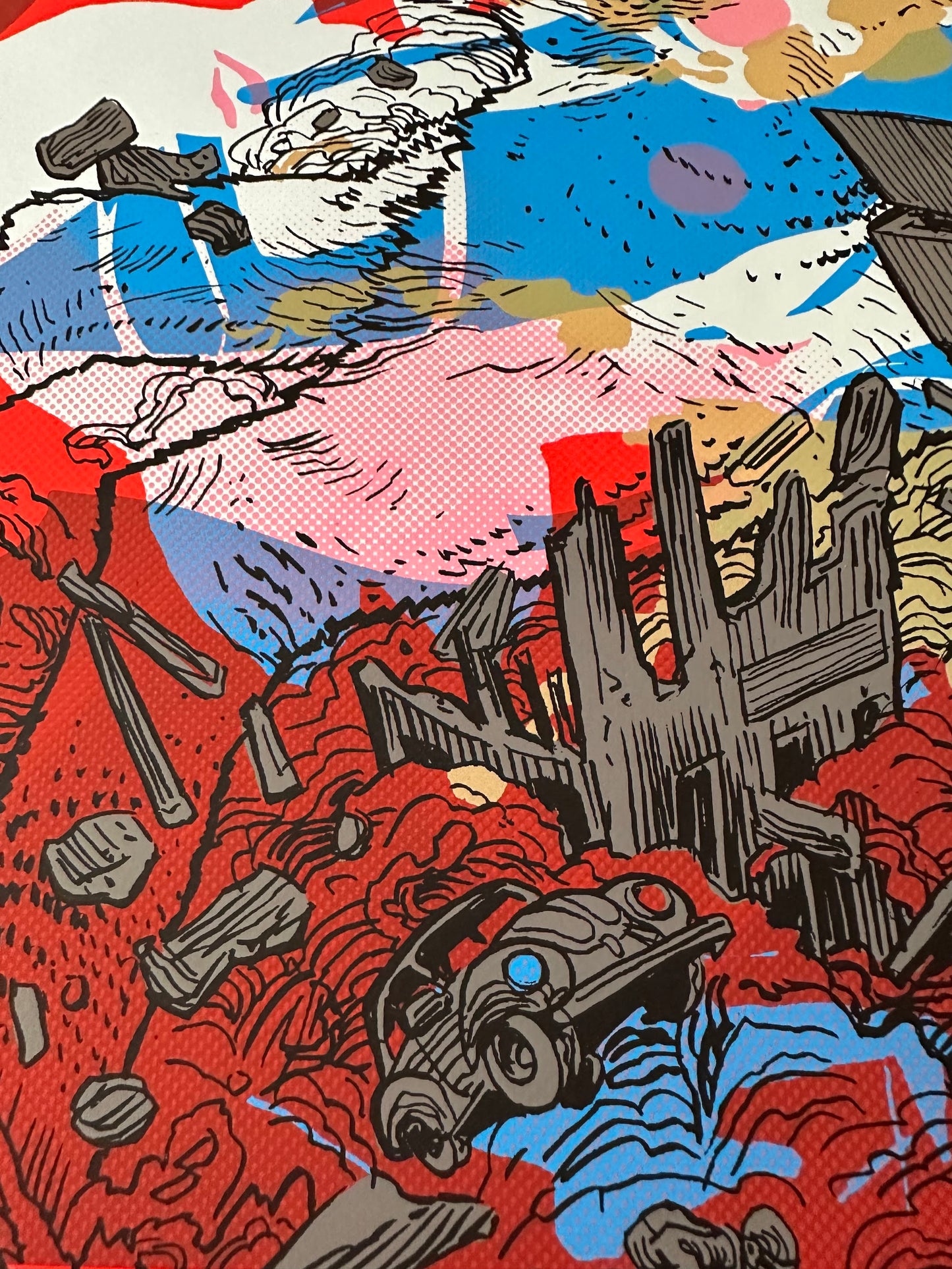 Nakatomic Inc - Catzilla Test Print 24x18 art print - detail image 6