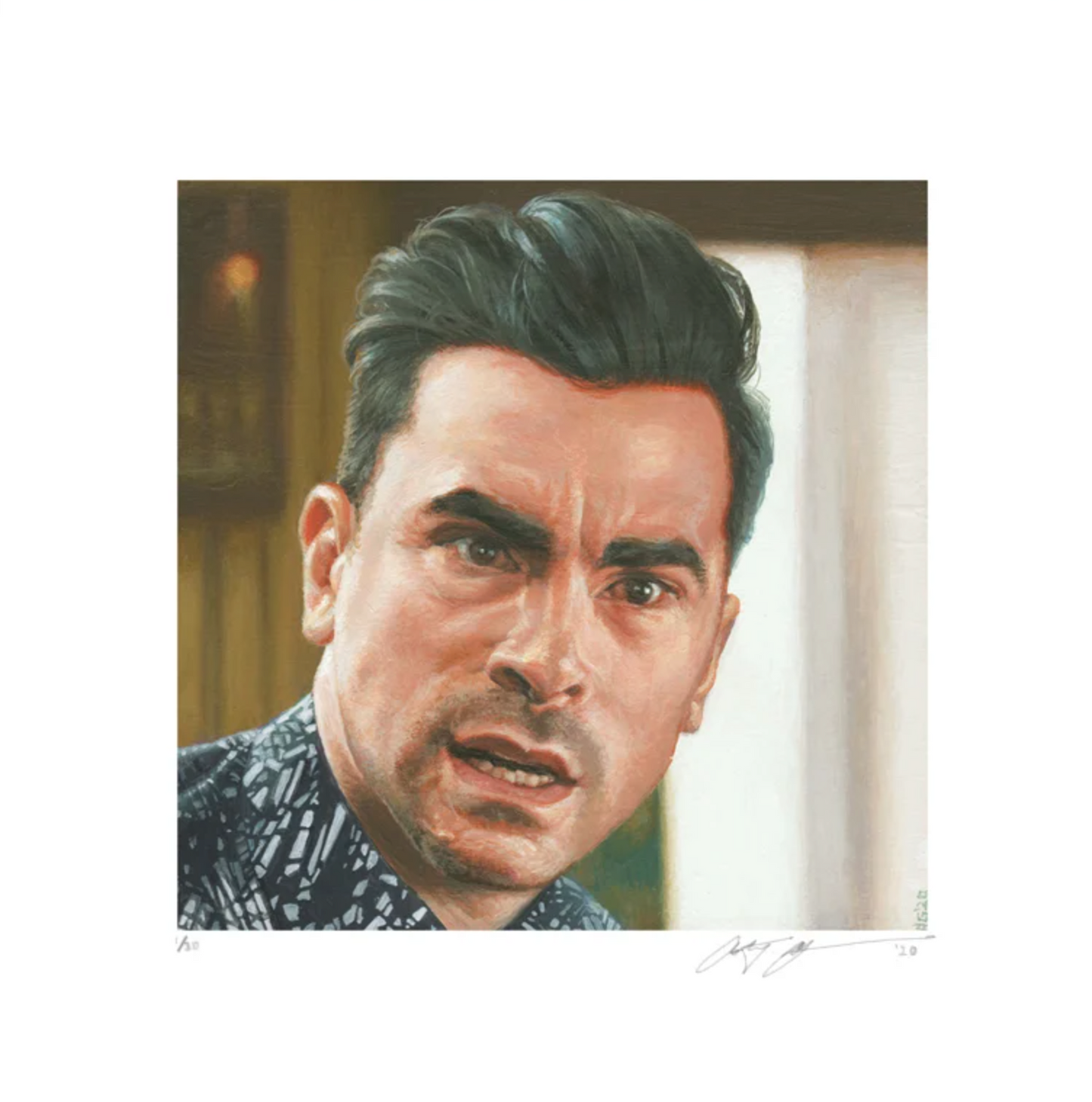 Ashton Gallagher - Schitt's Creek David Rose Portrait 6x6 art print - detail image 4