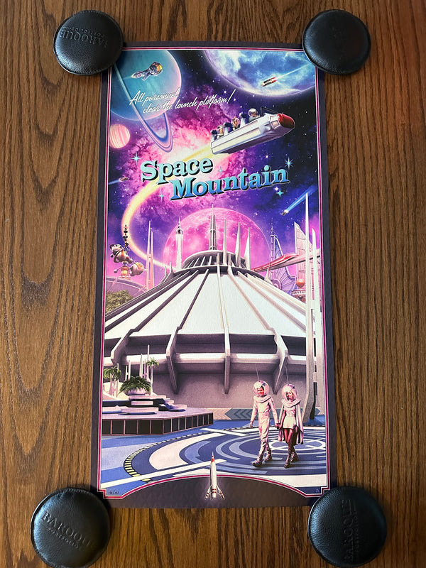 Kevin Wilson - Space Mountain Disney Ride - 12x24 - Limited Edition Poster