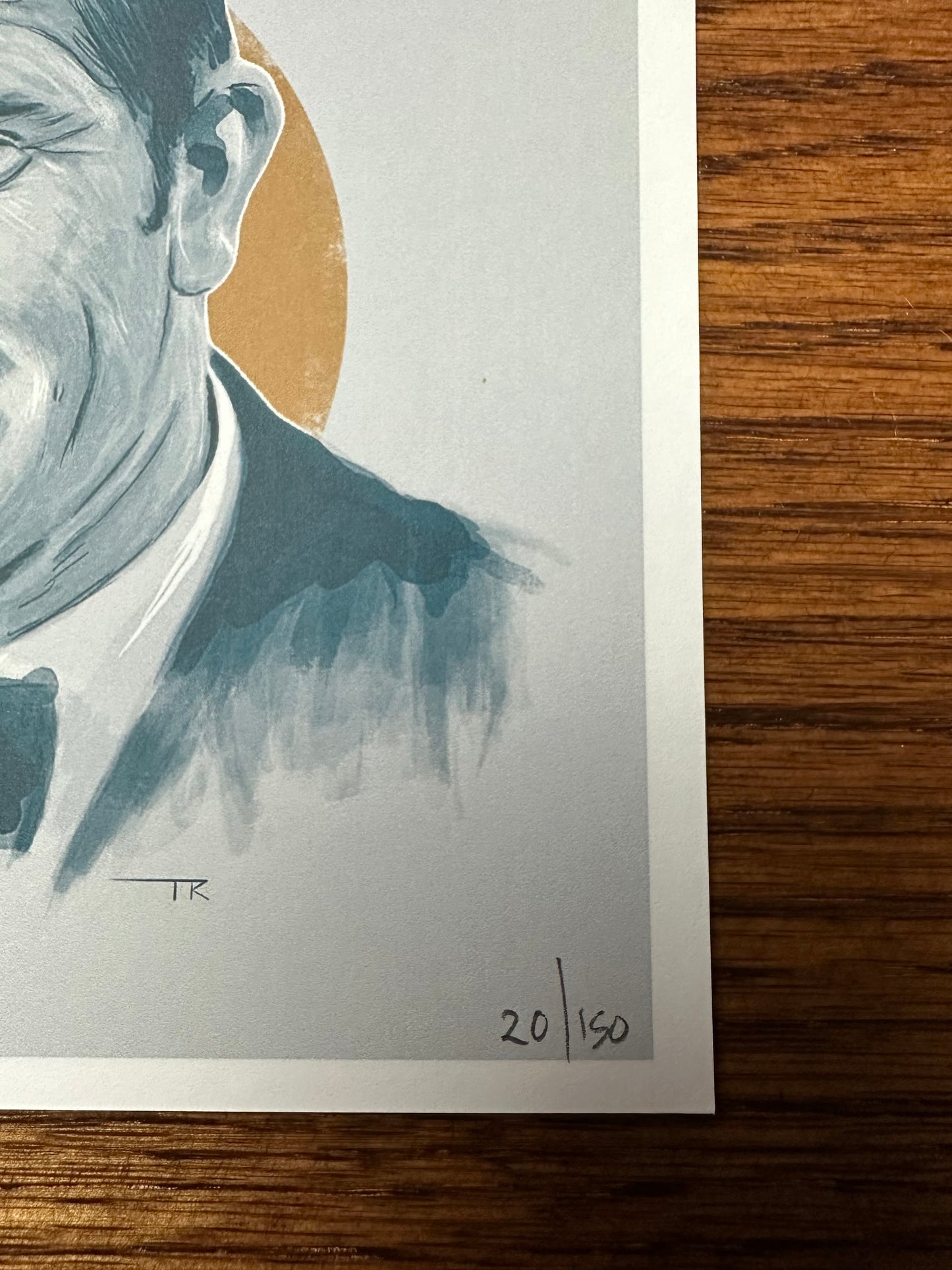 Tom Ralston - James Bond 007 George Lazenby Portrait 6x6 art print - detail image 3