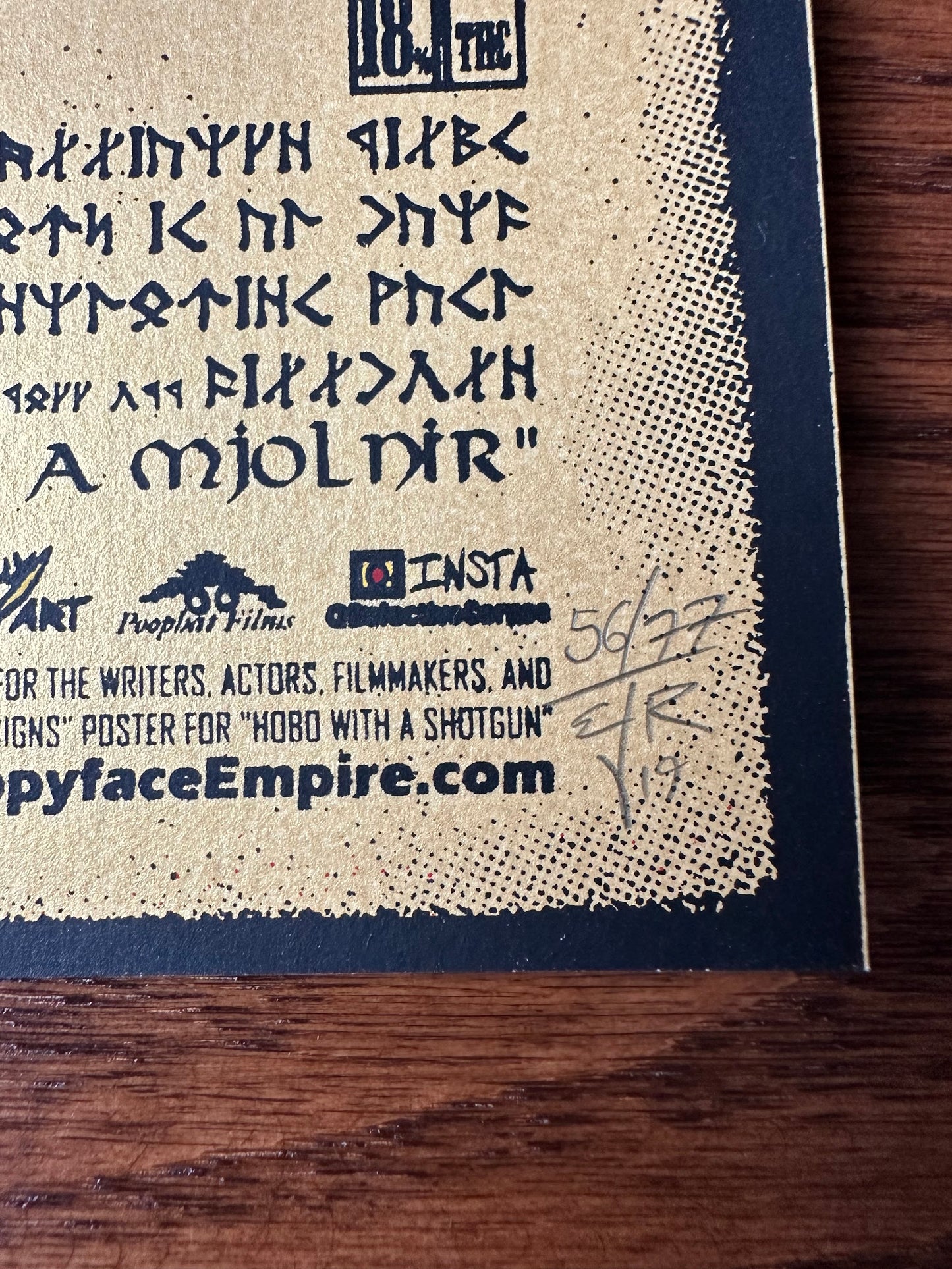 EJR - Hobo with Mjolnir Gold Variant 24x18 movie poster - detail image 6