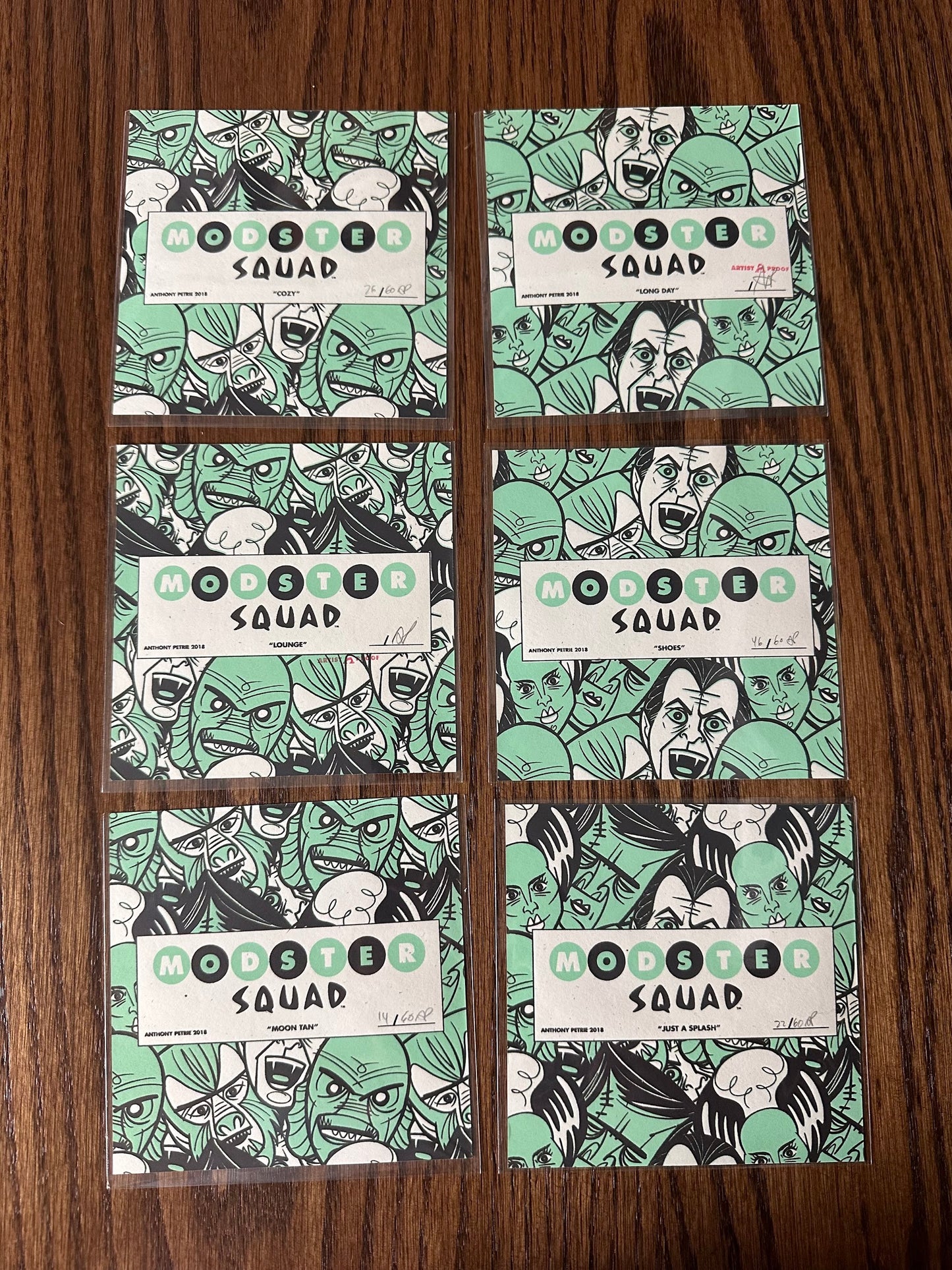 Anthony Petrie - Mod Squad Halloween Portrait Set of 6 5x5 art print - detail image 6