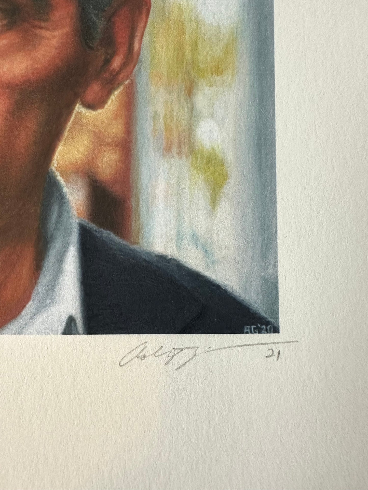 Ashton Gallagher - Schitt's Creek Johnny Rose Portrait 6x6 art print - detail image 4