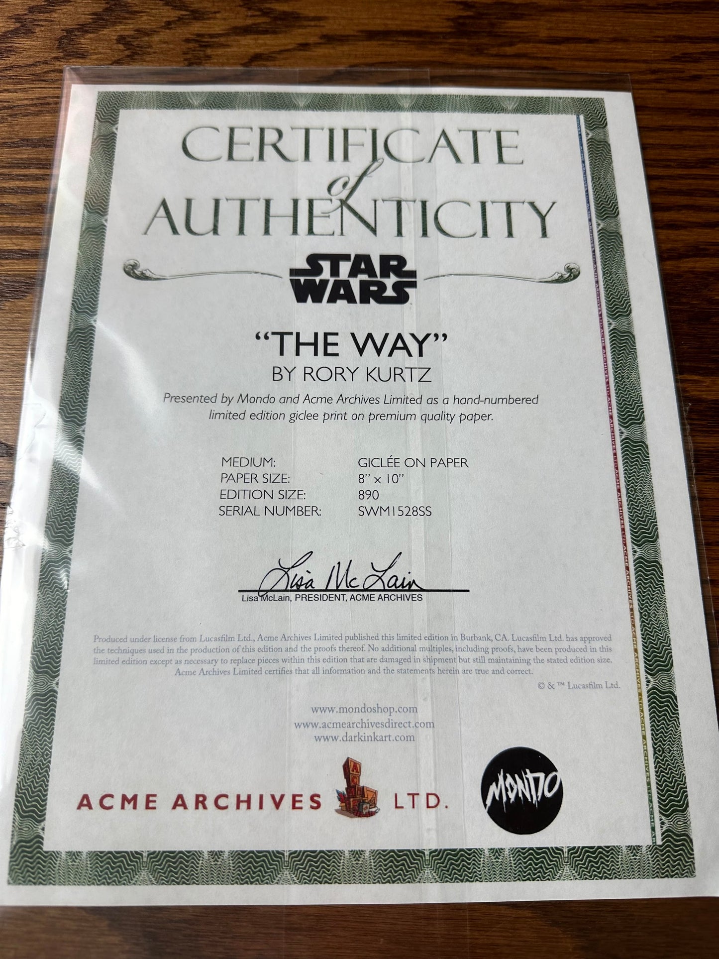 Rory Kurtz - The Mandalorian "The Way" Portrait 8x10 art print - detail image 5