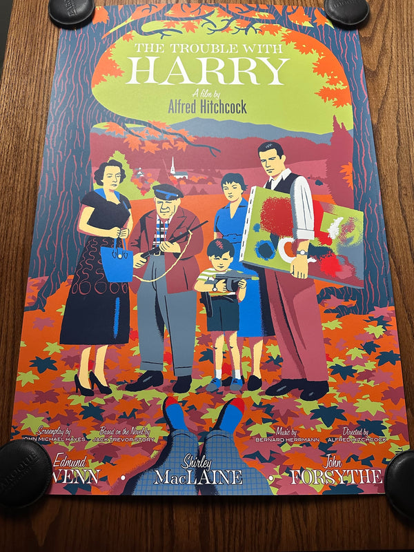 David Merveille - The Trouble with Harry Variant LE Movie Poster Art Print