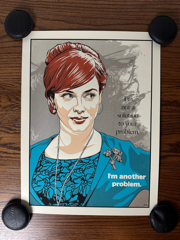 New Flesh - Mad Men Joan Harris Portrait - 18x24 - Limited Edition Poster