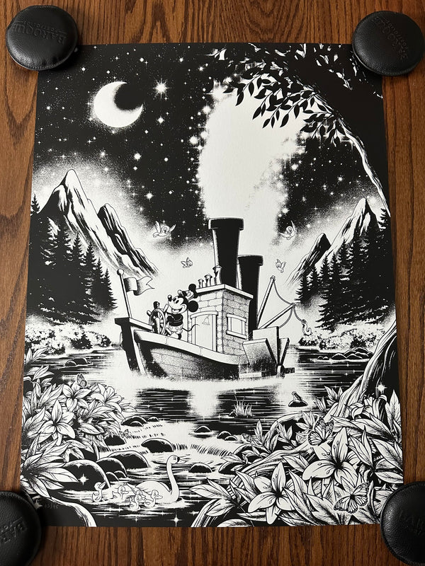 Sam Mayle - Disney Mickey Mouse Steamboat Willie - 18x24 - Limited Edition Poster