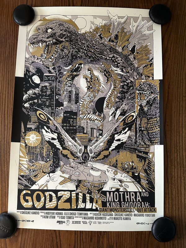 Tyler Stout - Godzilla All Out Attack Variant - 24x36 - Limited Edition Poster