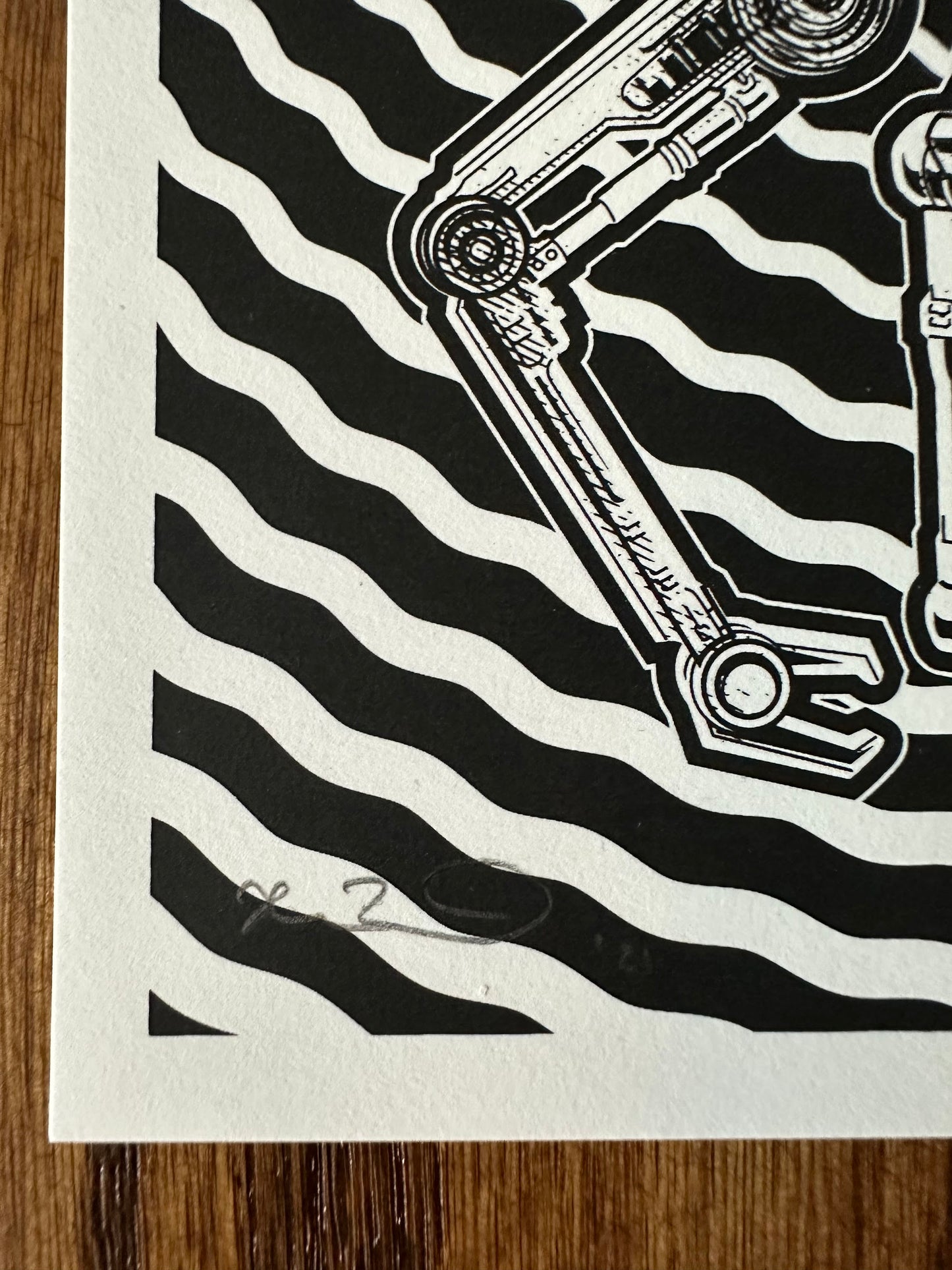 Joshua Budich - Imperial Probe Droid - Milk Variant 6x6 art print - detail image 3