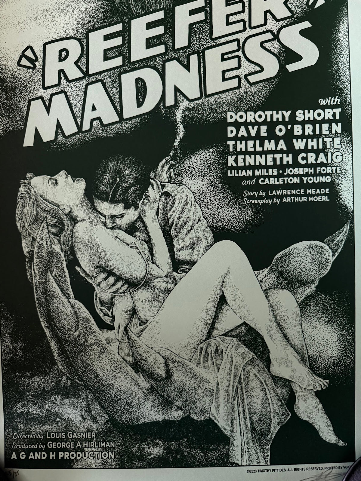 Timothy PIttides - Reefer Madness - 12x24 - Limited Edition Poster