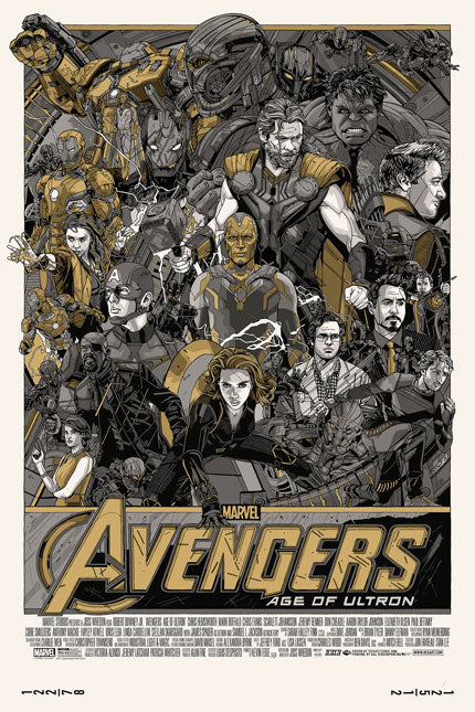 Tyler Stout - Avengers Age of Ultron Gold Variant 24x36 movie poster - detail image 10