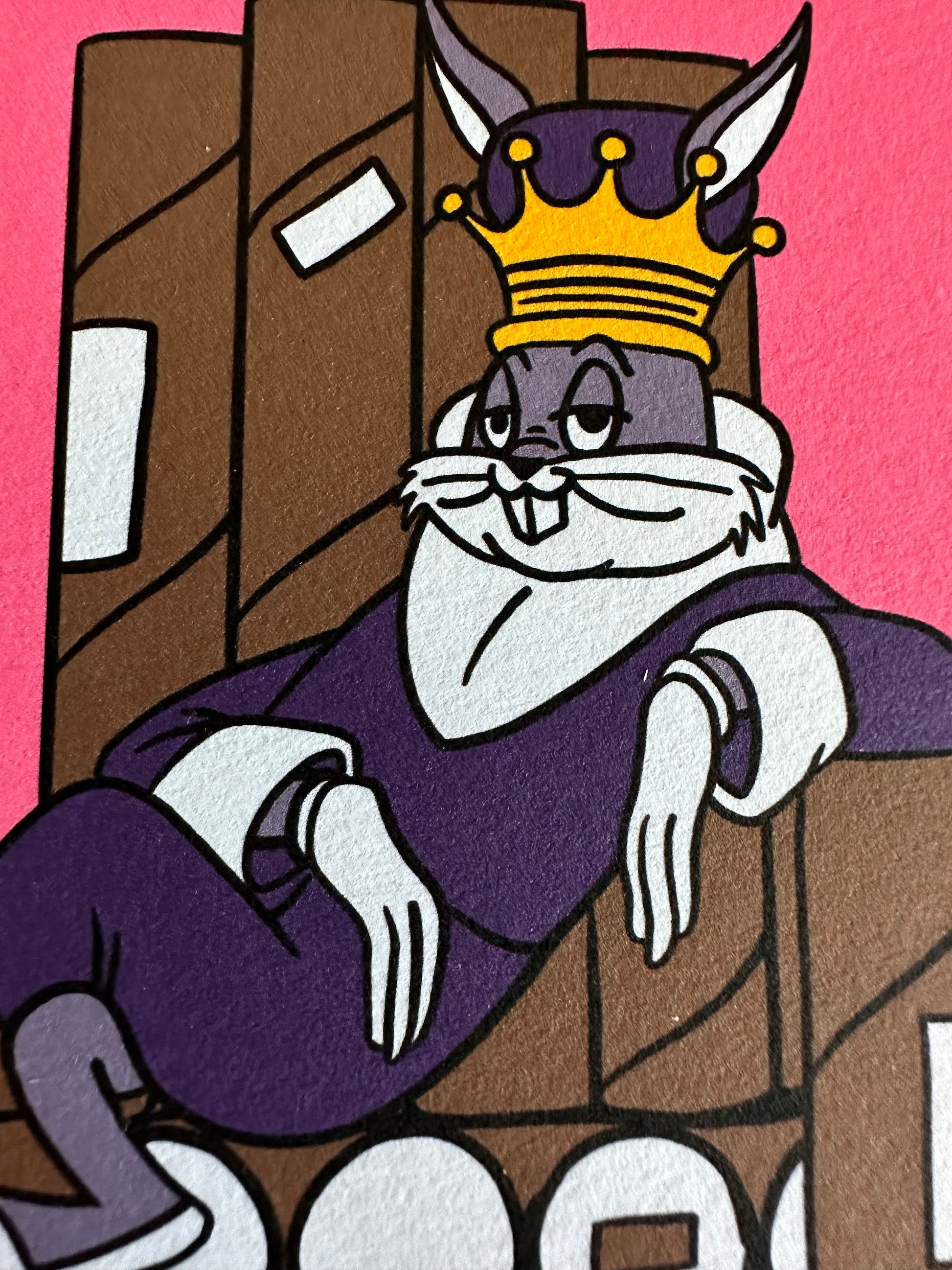 Raid71 - Bugs Bunny on Tube Throne 10x10 art print - detail image 3