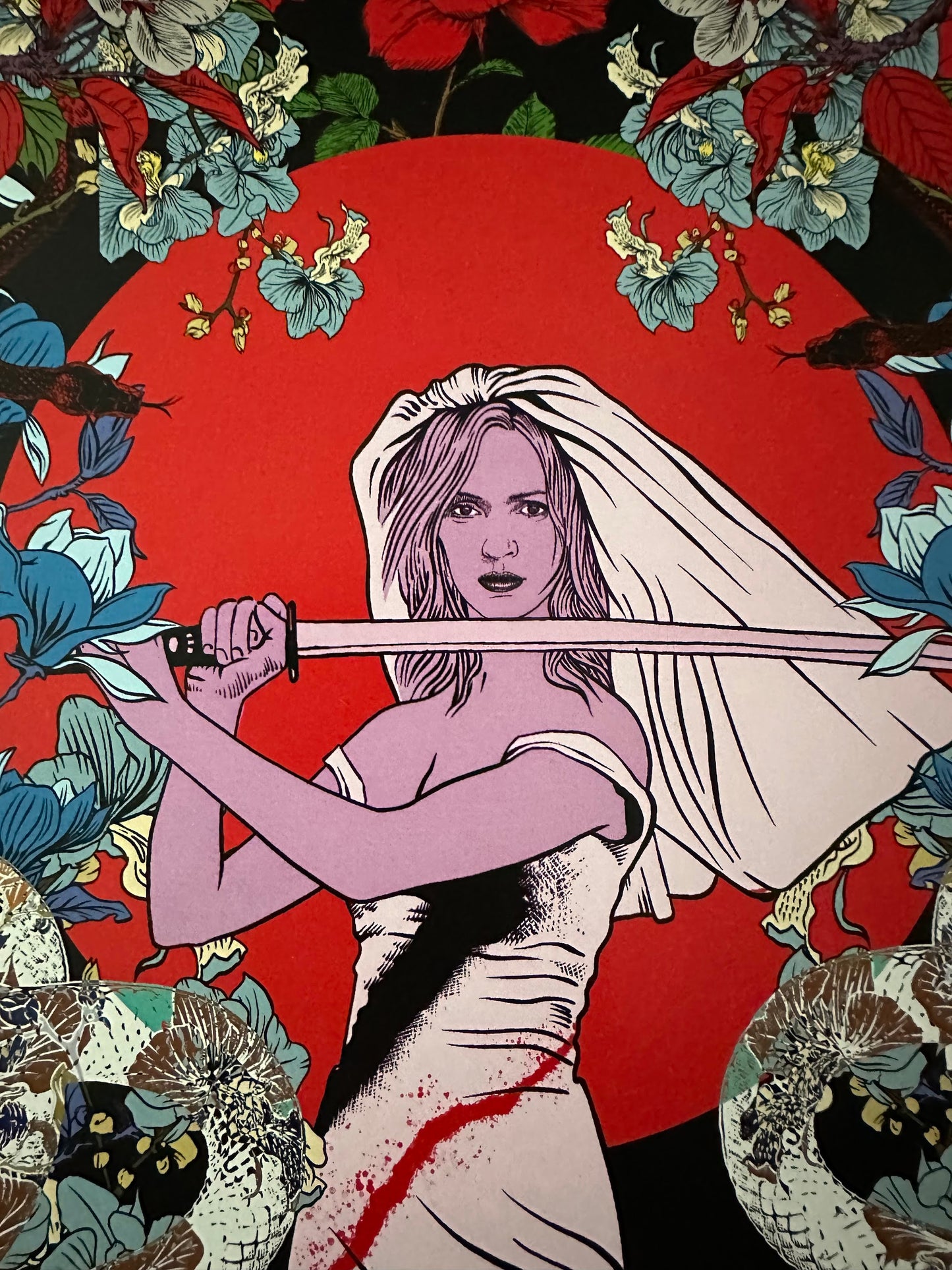 Mark Chilcott - Kill Bill The Bride 12x16 art print - detail image 2