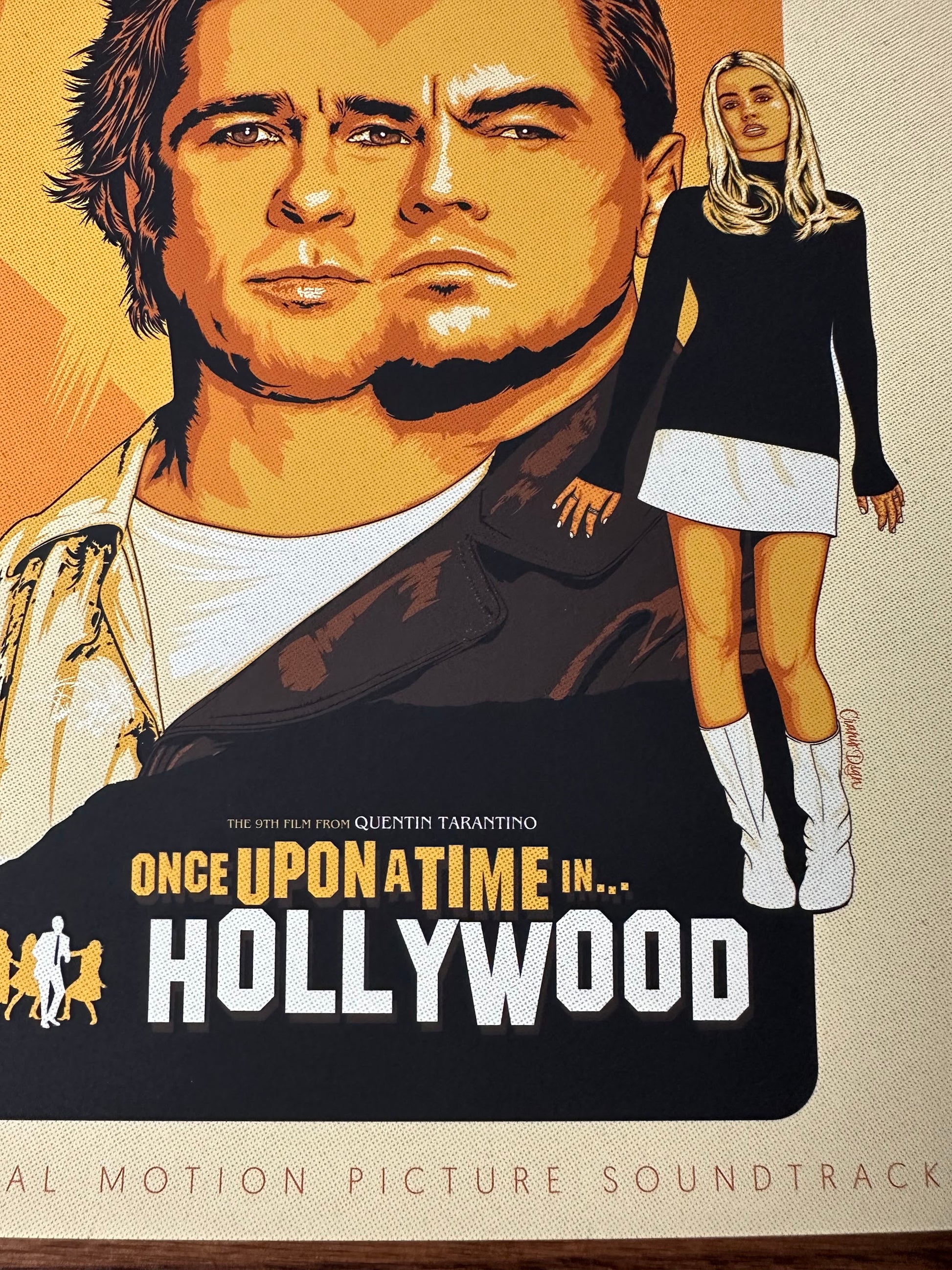 CranioDsgn - Once Upon a Time in Hollywood Vinyl Cover 12x12 art print - detail image 3