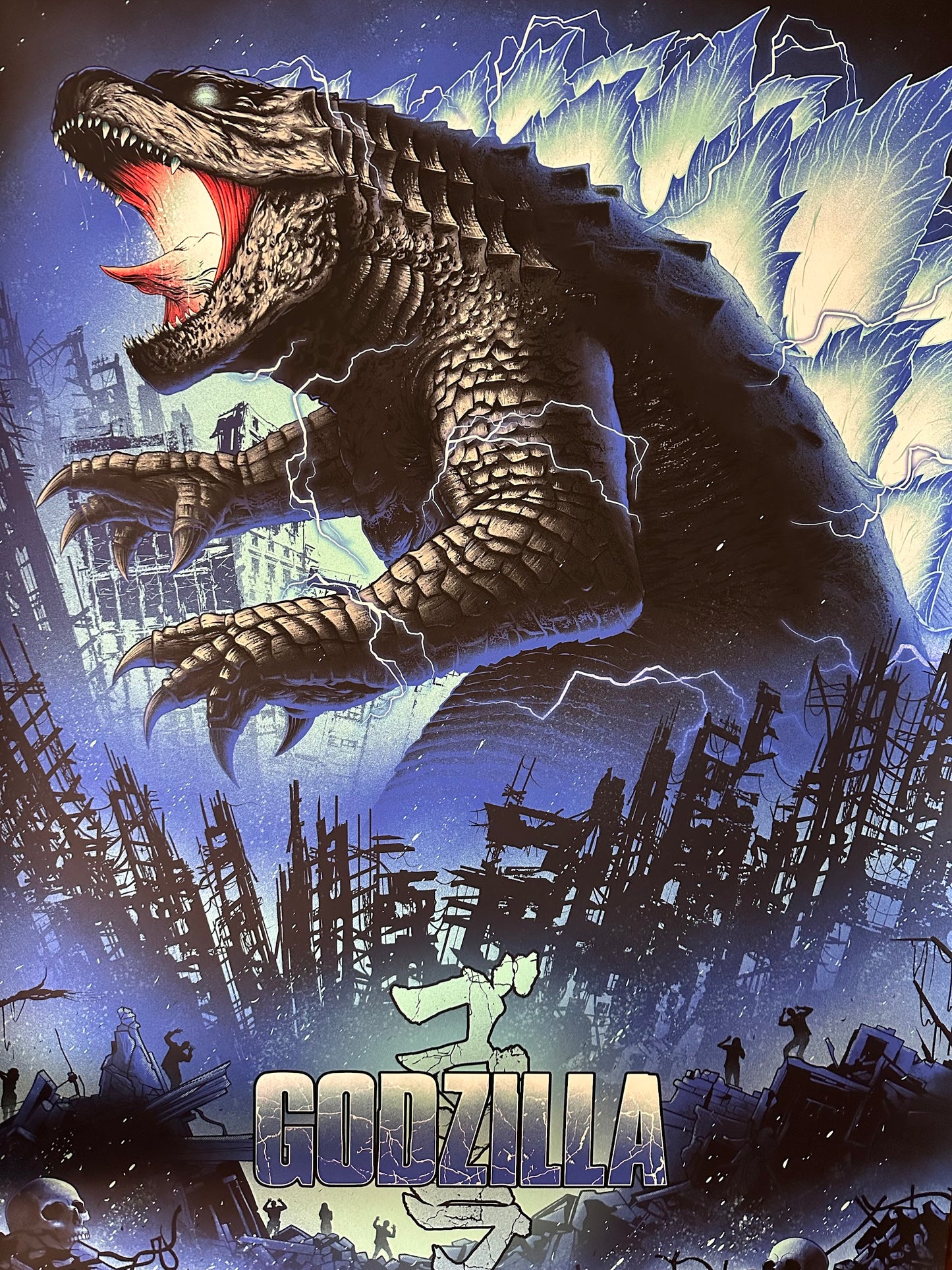 Sam Mayle - Godzilla Blue Variant 24x36 movie poster - detail image 3