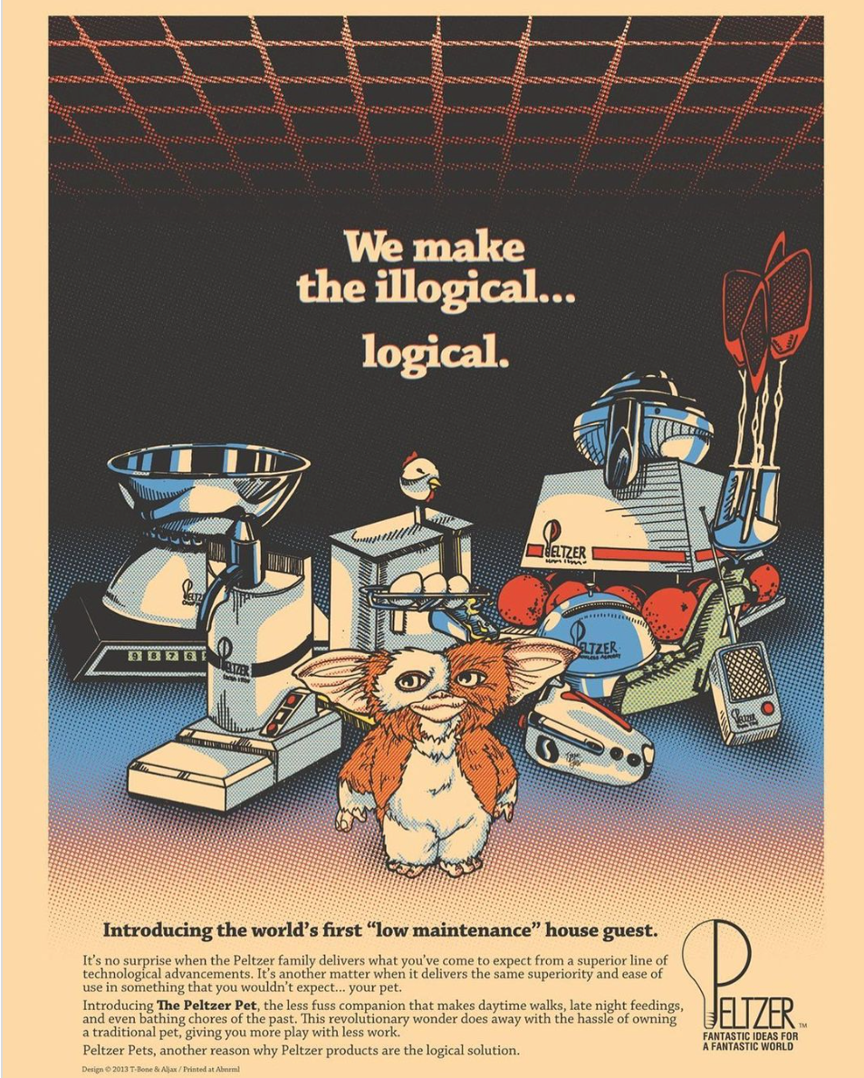 T-Bone & Ajax - Peltzer Gremlins Ad 19x25 movie poster - detail image 8