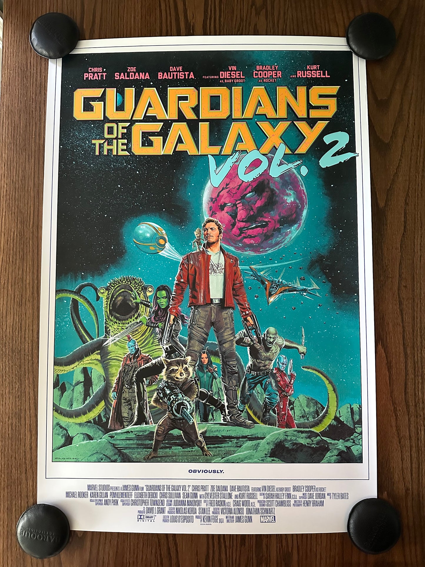 Paul Mann - Guardians of the Galaxy 2 White Variant 24x36 movie poster