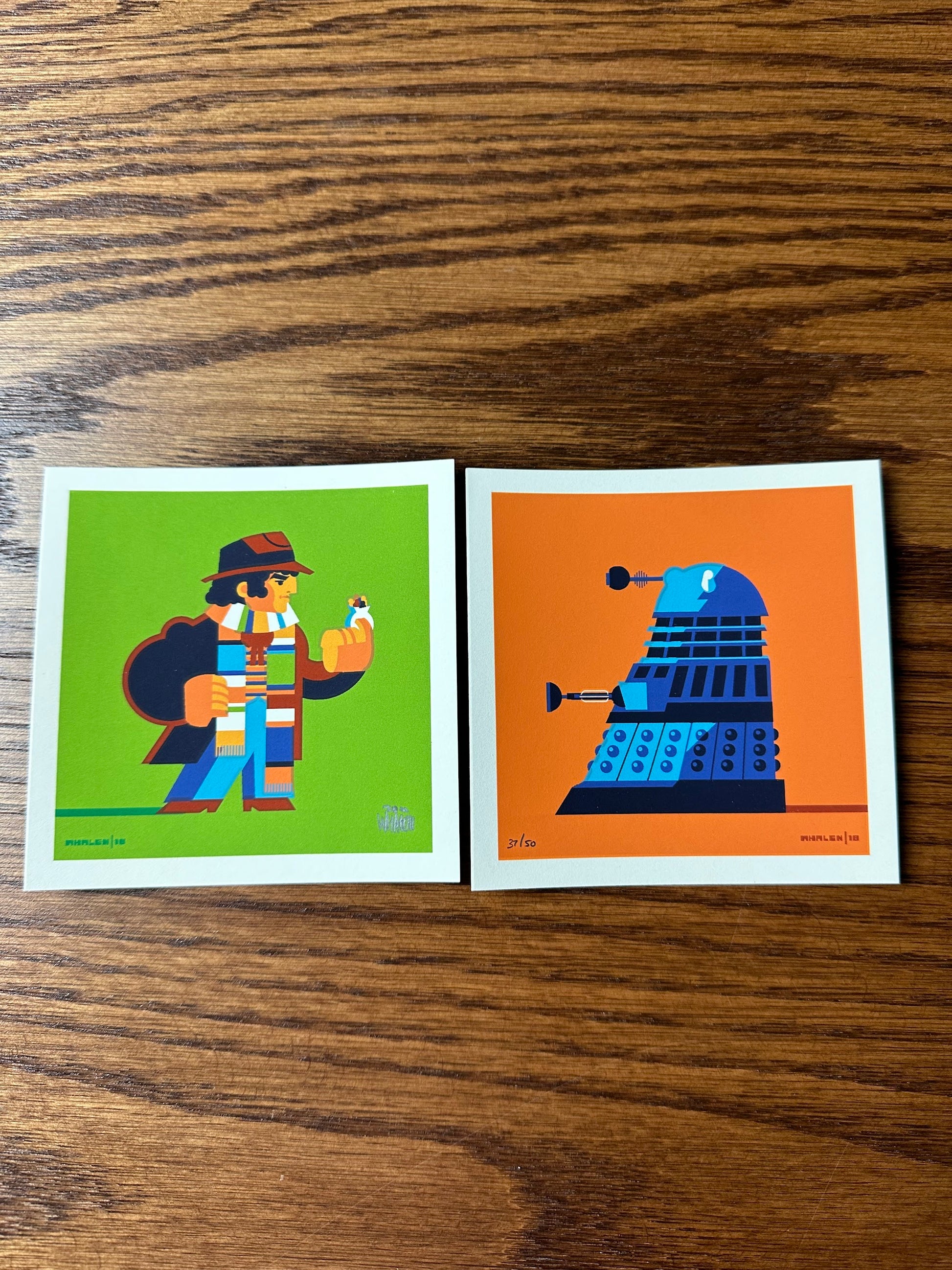 Tom Whalen - Doctor Who Set 4x4 art print