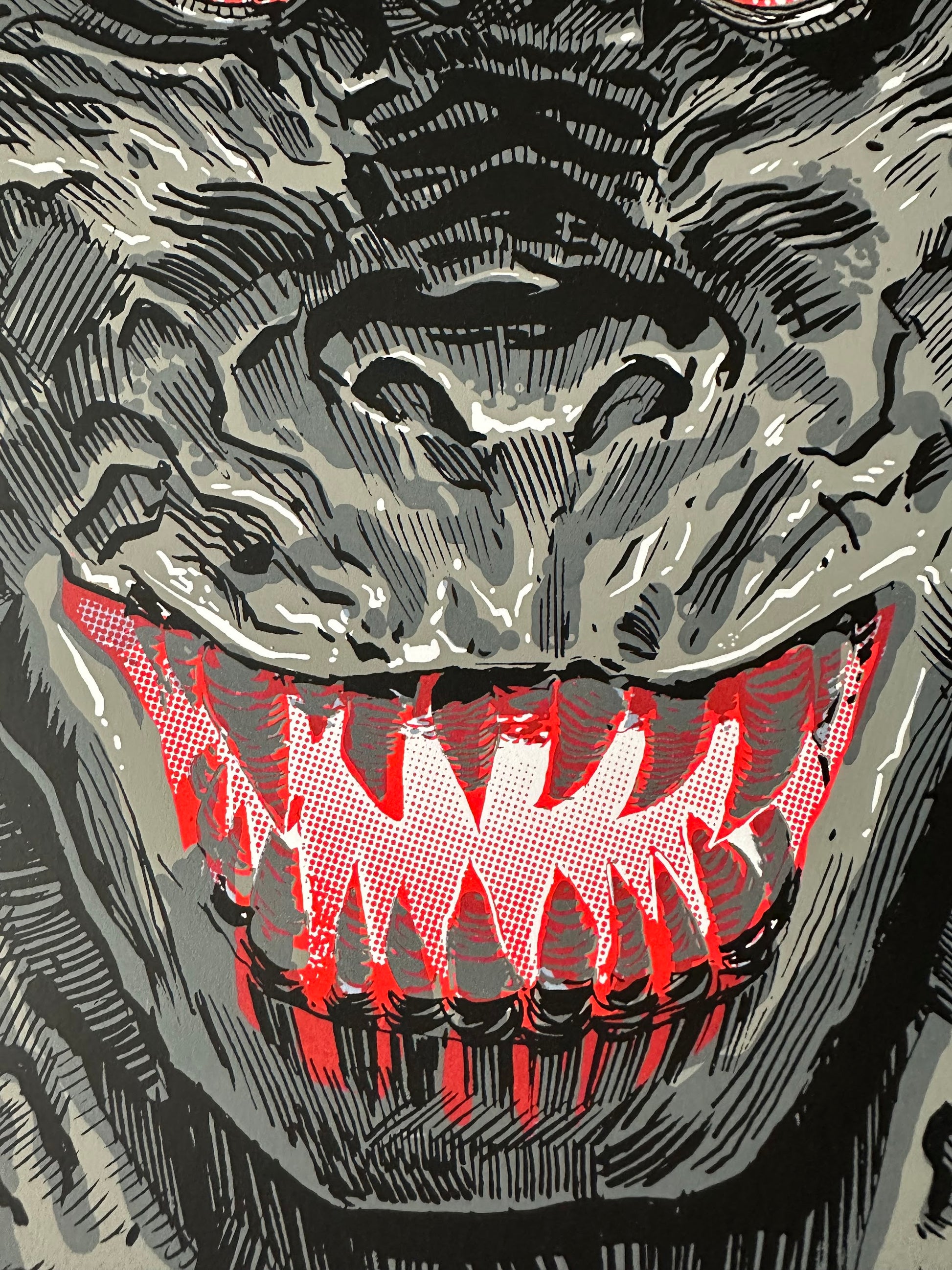 Tim Doyle - Godzilla 1954 Portrait 12x16 art print - detail image 3