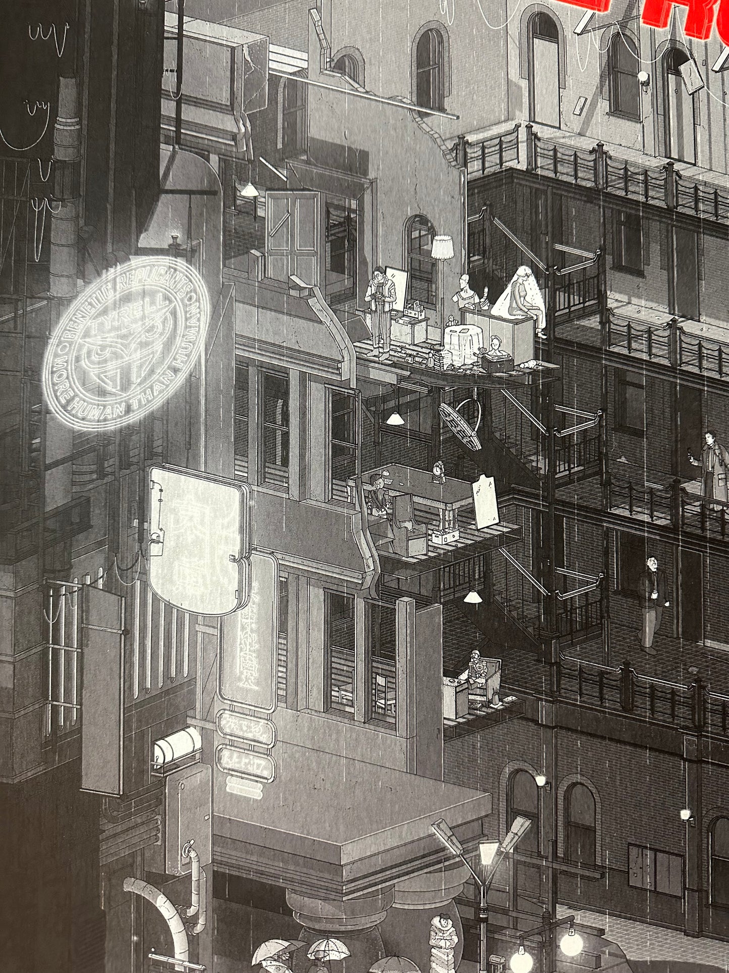 Doug John Miller - Blade Runner B&W Variant 24x36 movie poster - detail image 3