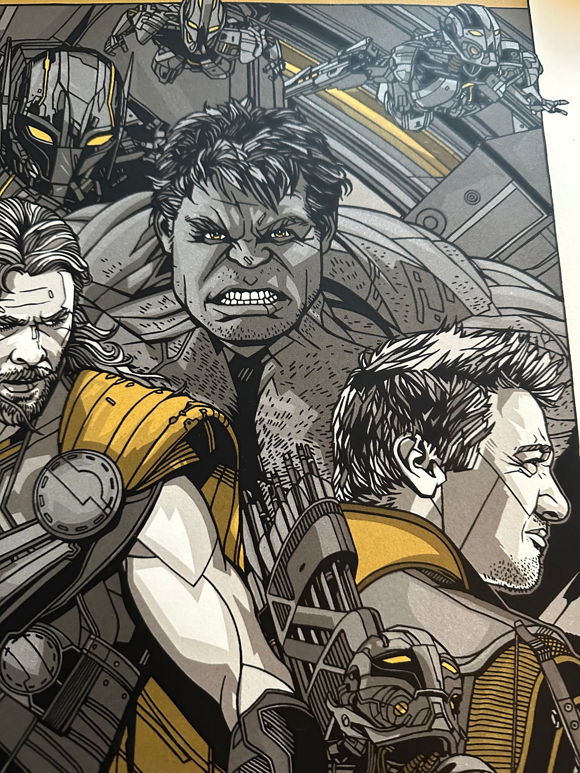 Tyler Stout - Avengers Age of Ultron Gold Variant 24x36 movie poster - detail image 4