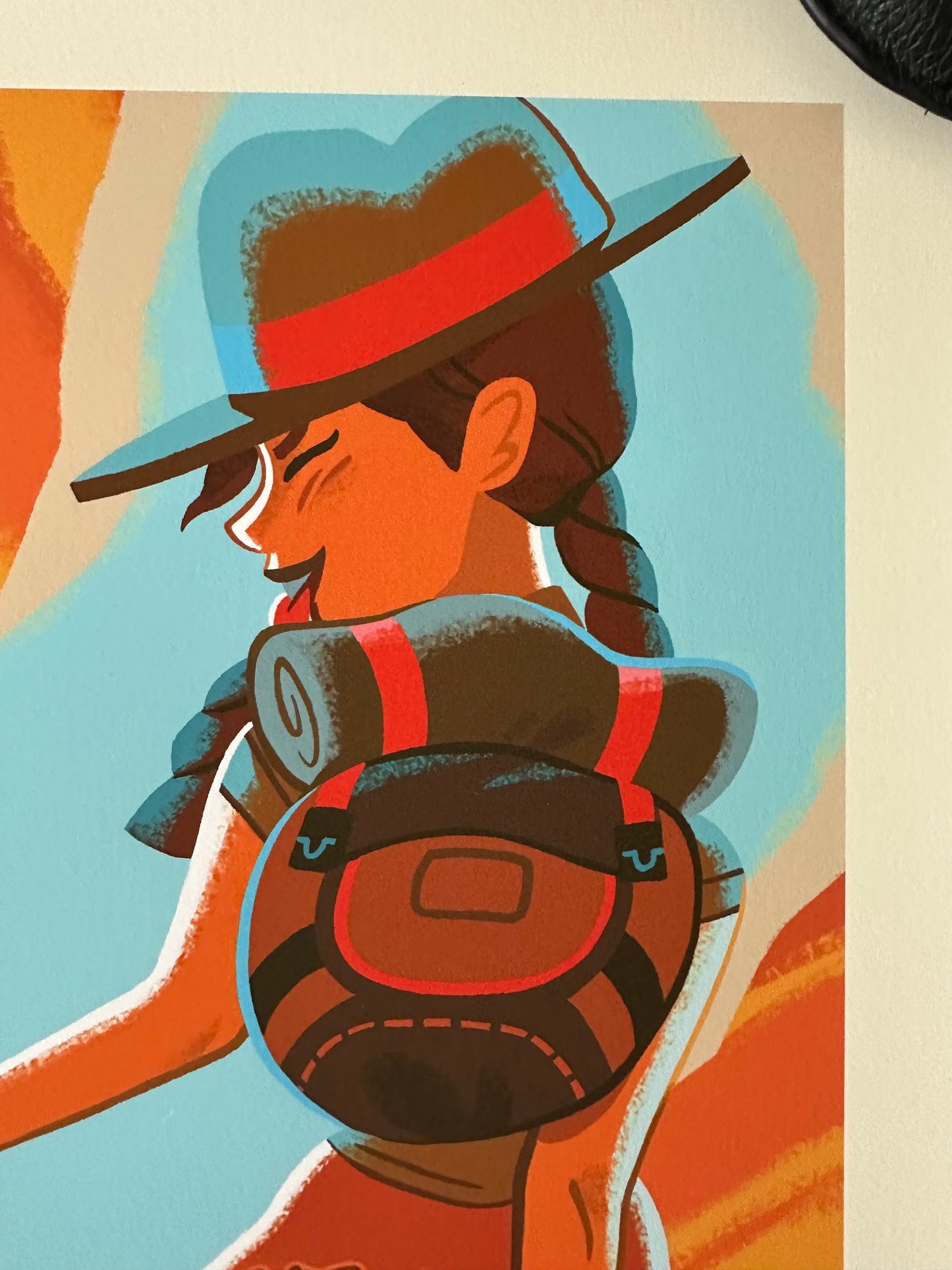 Glen Brogan - Hiker Pin-up Girl 11x14 art print - detail image 2