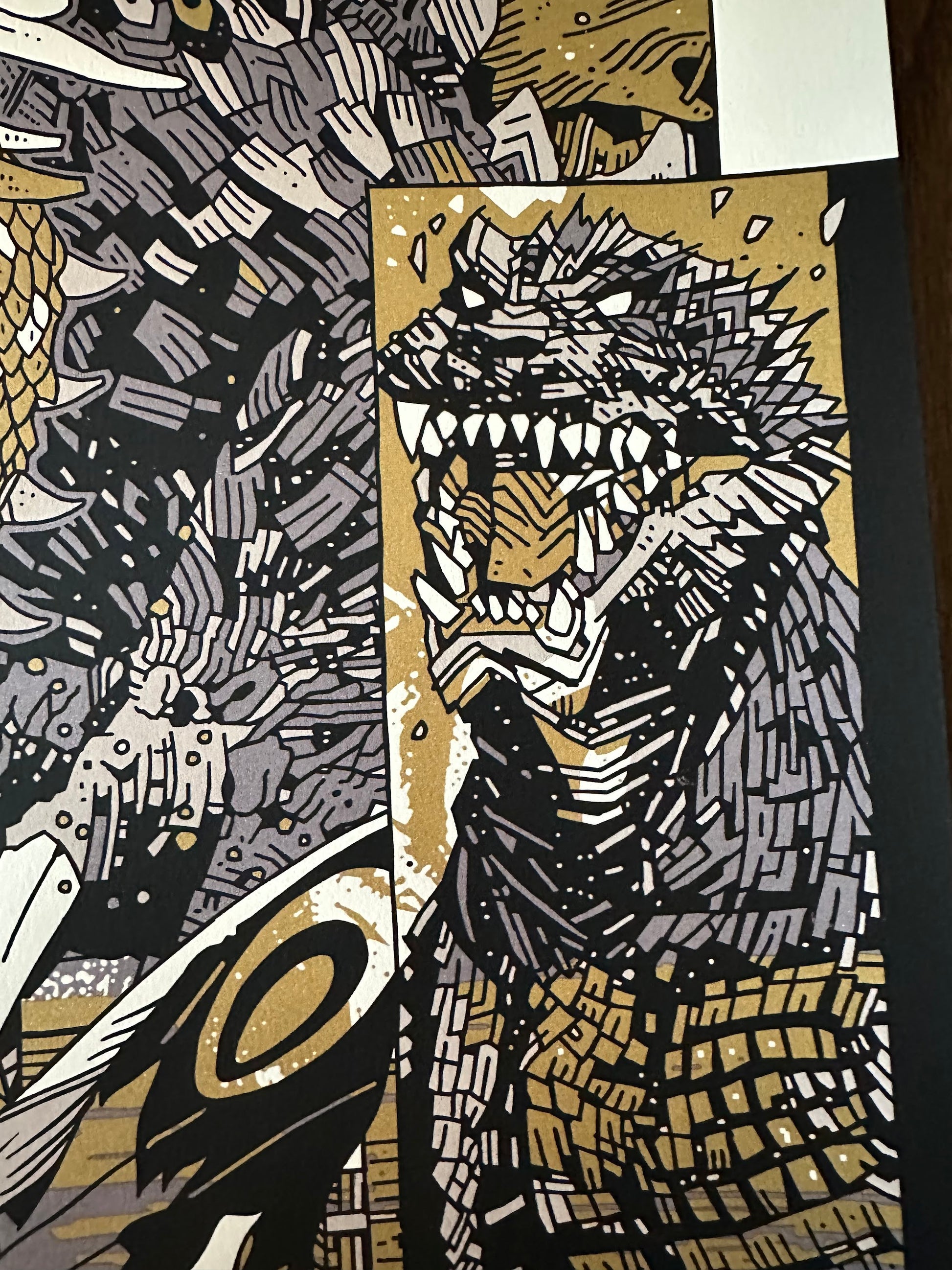 Tyler Stout - Godzilla All Out Attack Variant 24x36 movie poster - detail image 6