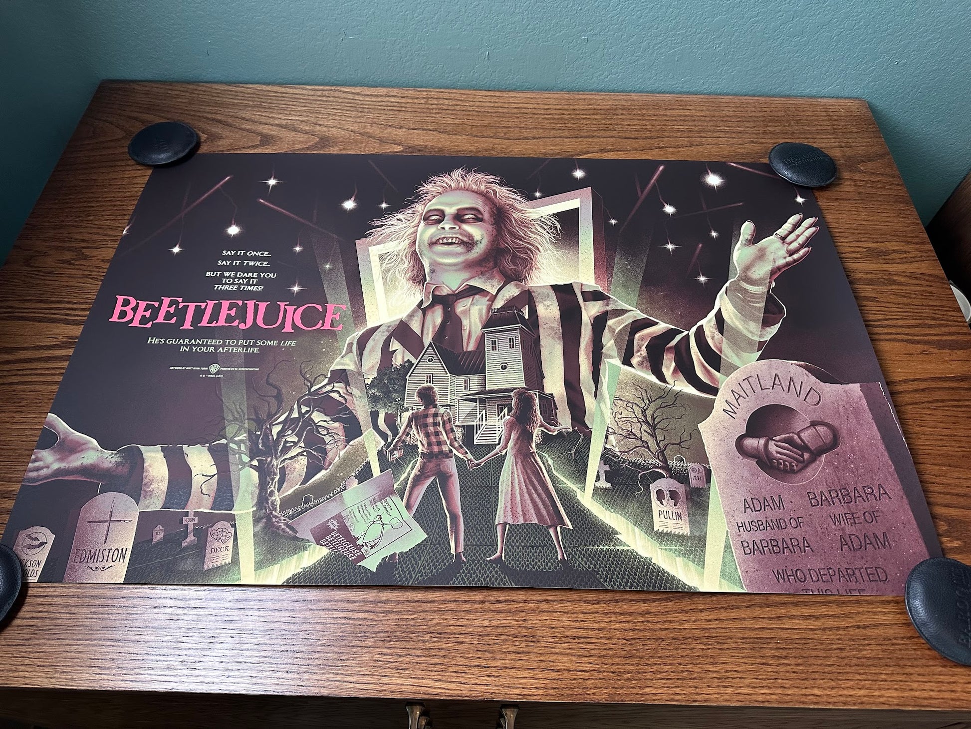 Matt Ryan Tobin - Beetlejuice Variant 36x24 movie poster