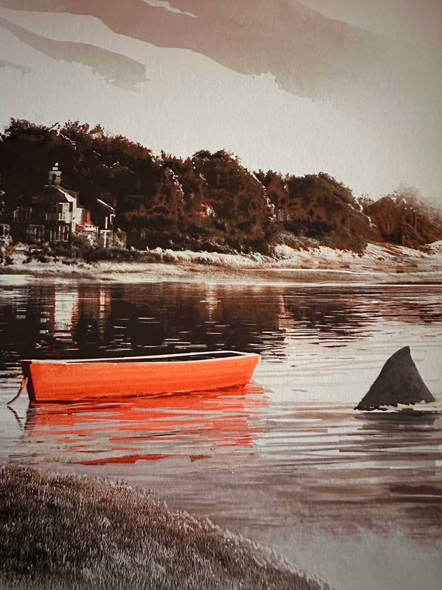 JC Richard - Jaws Amity Harbor Red Variant 10x24 movie poster - detail image 3