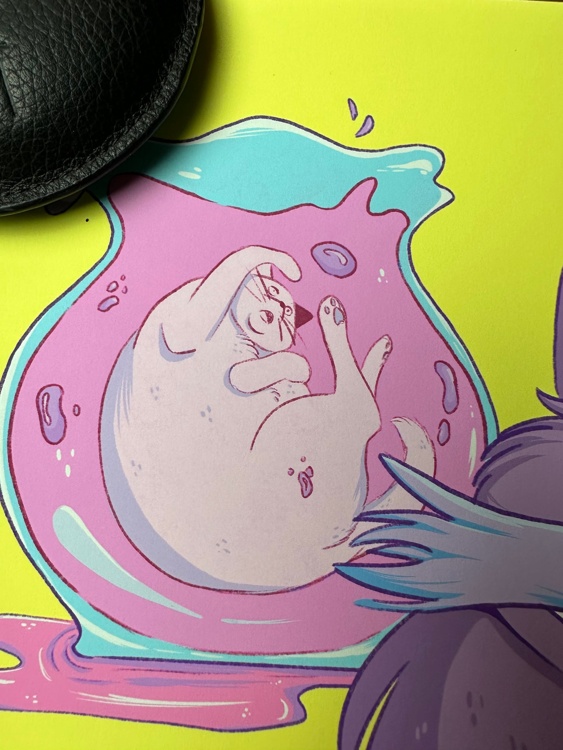 Jesse Clark - Cat King 12x12 art print - detail image 3