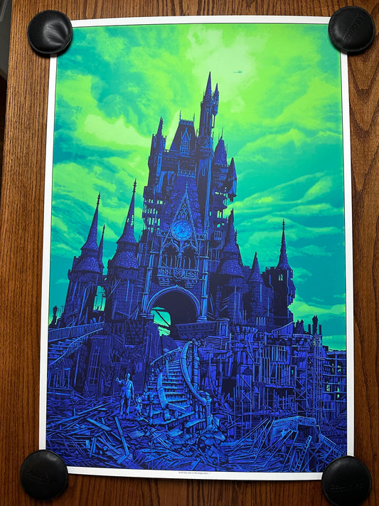 Daniel Danger - Disney Castle "To All That Come to the Happy Place" Green Variant 24x36 movie poster