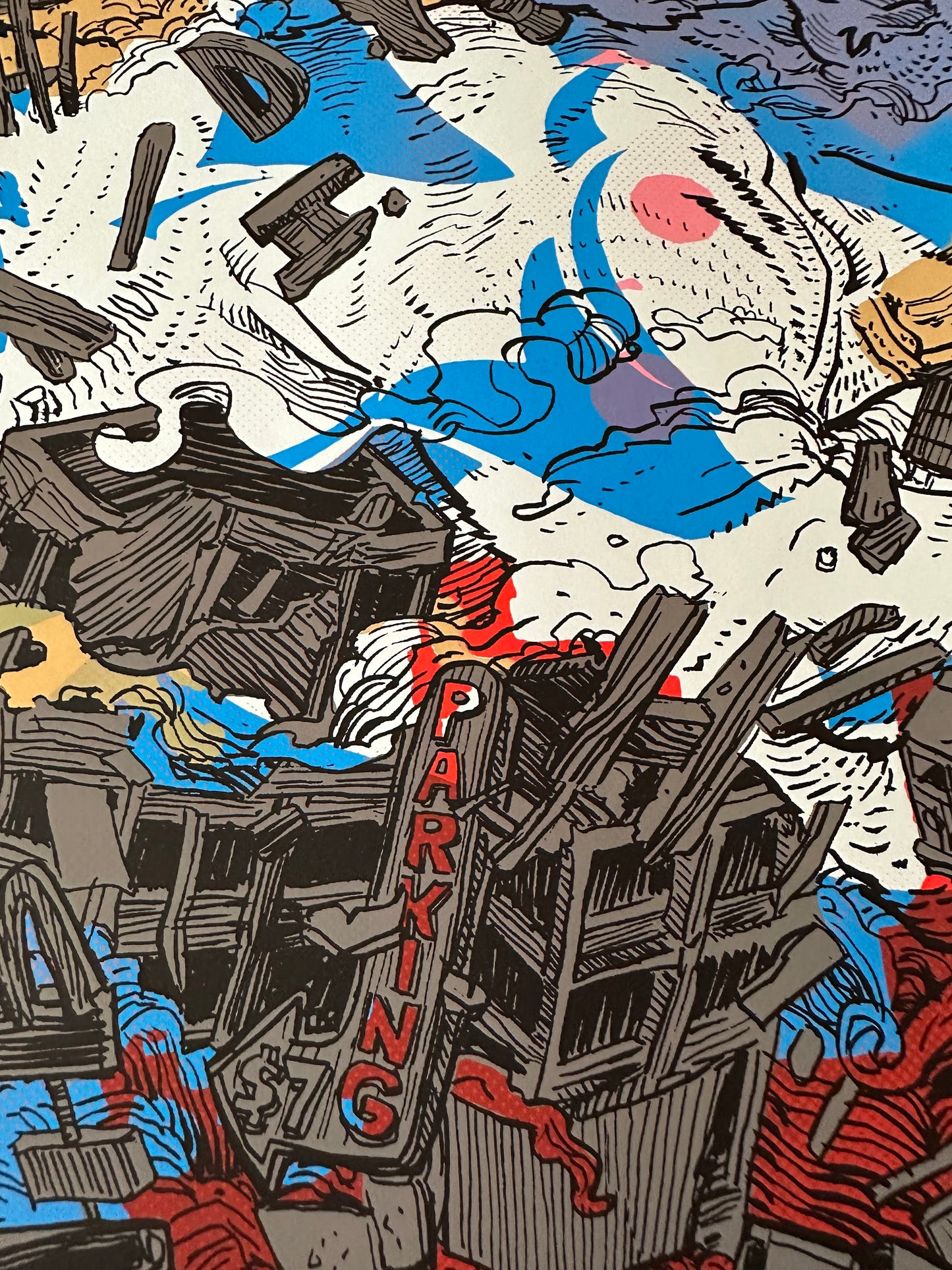 Nakatomic Inc - Catzilla Test Print 24x18 art print - detail image 5