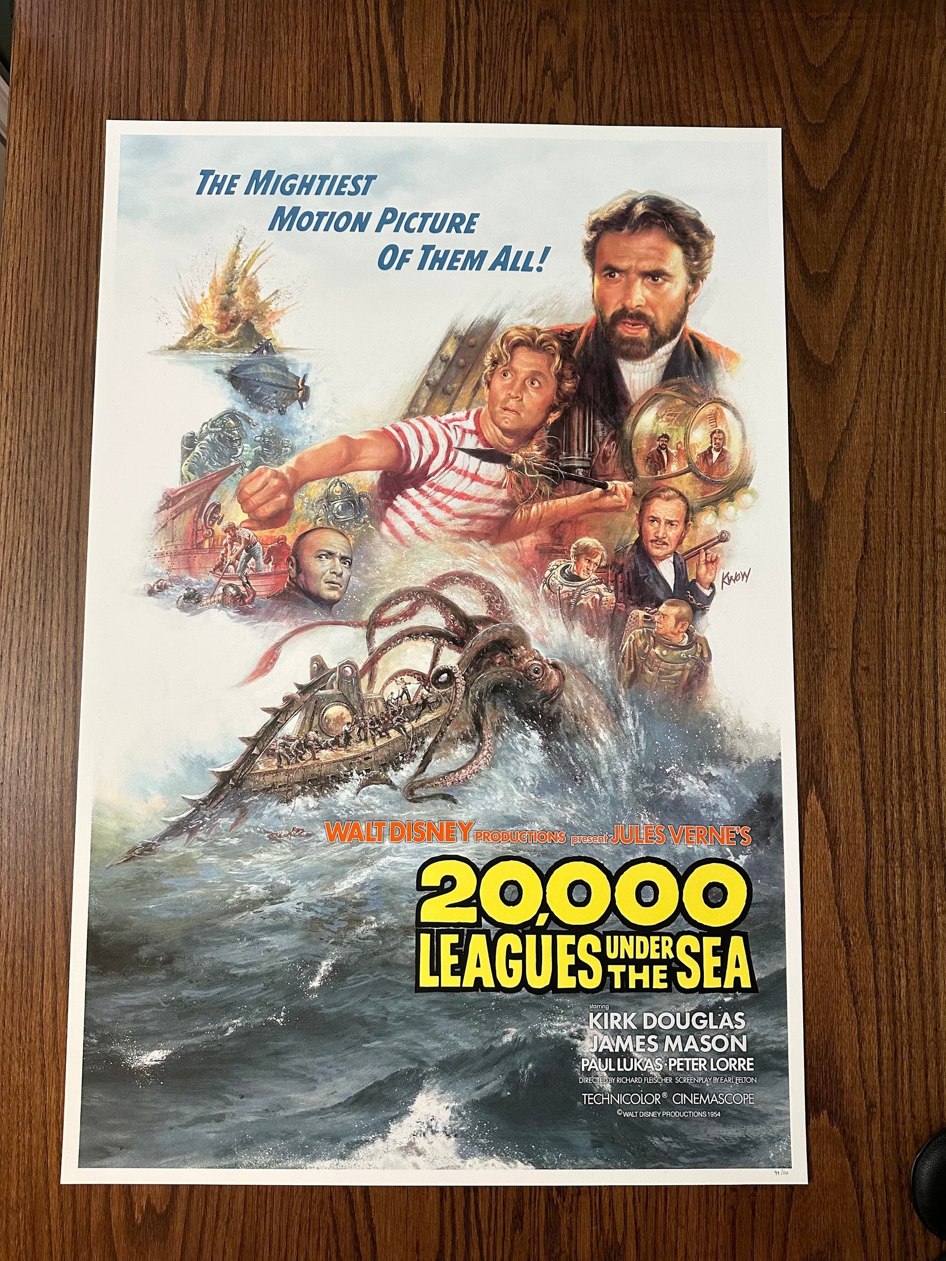 KWow - 20,000 Leagues Under the Sea 24x36 movie poster