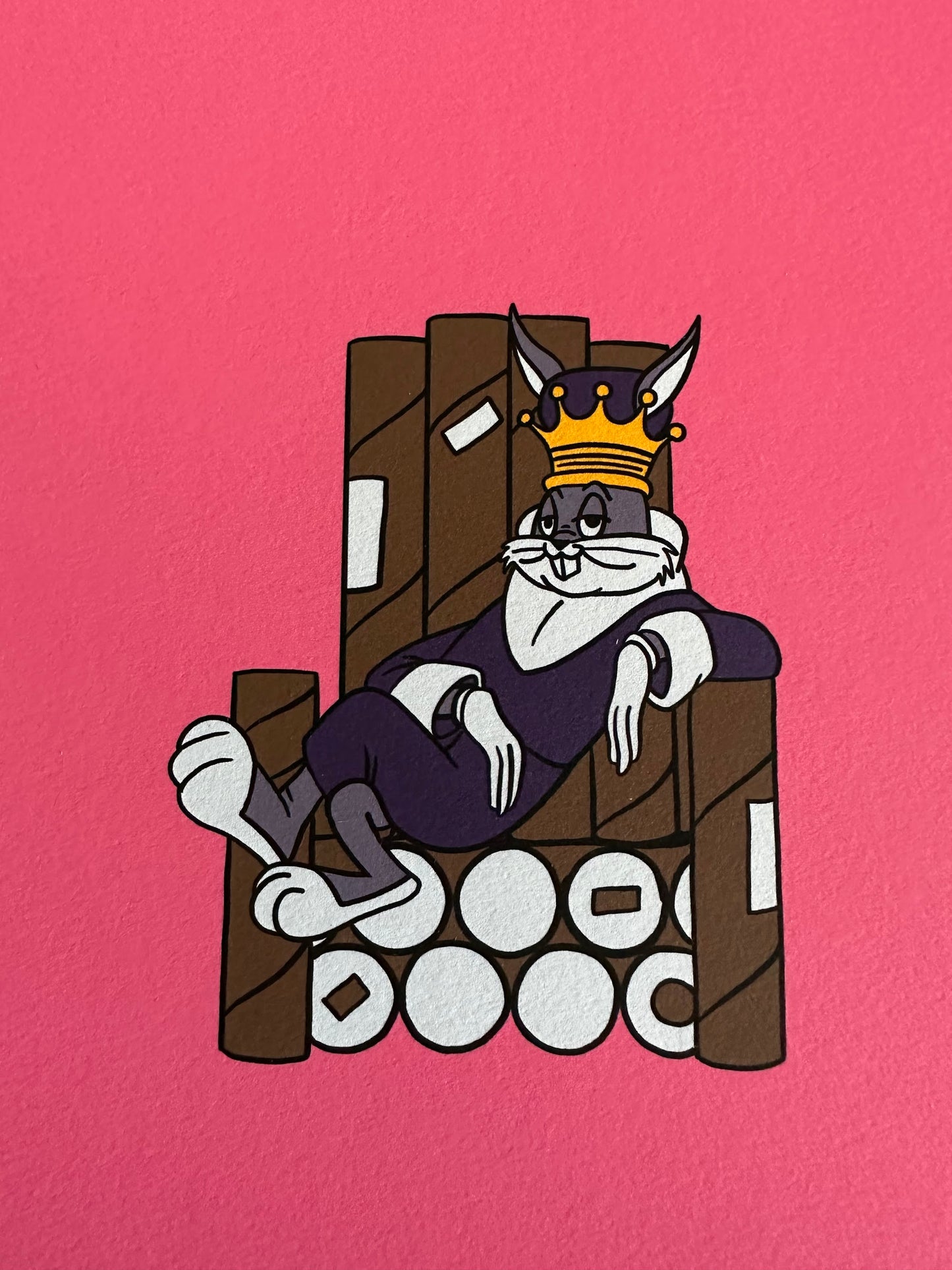 Raid71 - Bugs Bunny on Tube Throne 10x10 art print - detail image 2