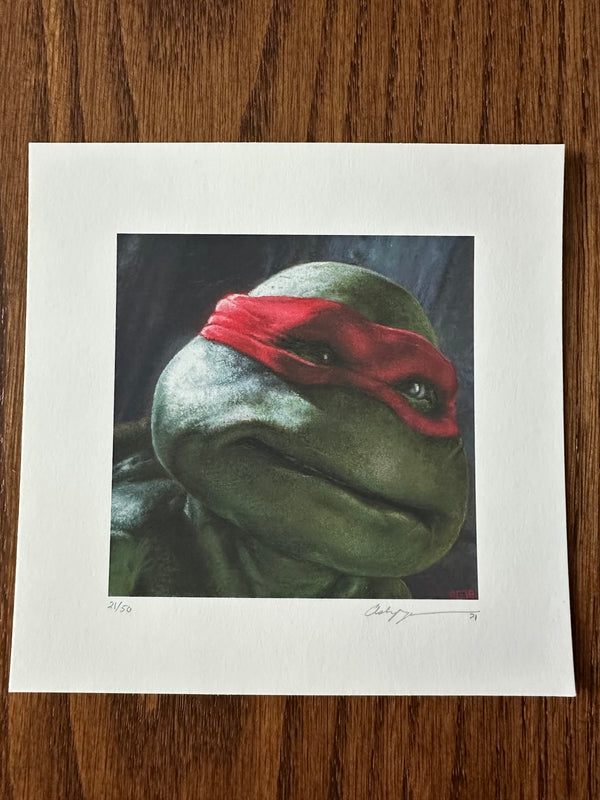 Ashton Gallagher - Teenage Mutant Ninja Turtles Raph Portrait - 6x6 - Limited Edition Print