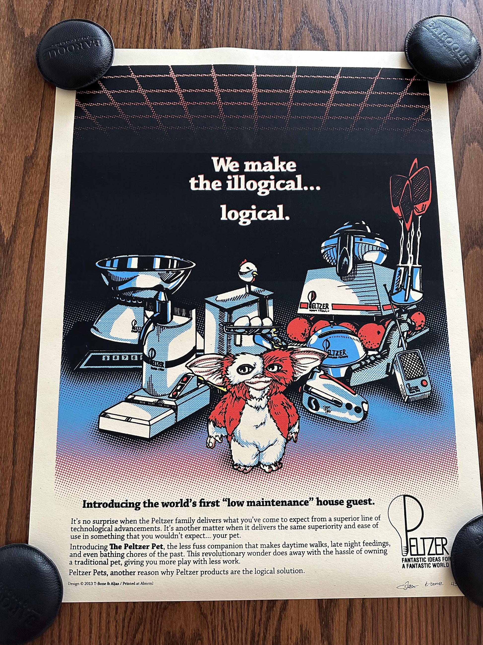 T-Bone & Ajax - Peltzer Gremlins Ad 19x25 movie poster