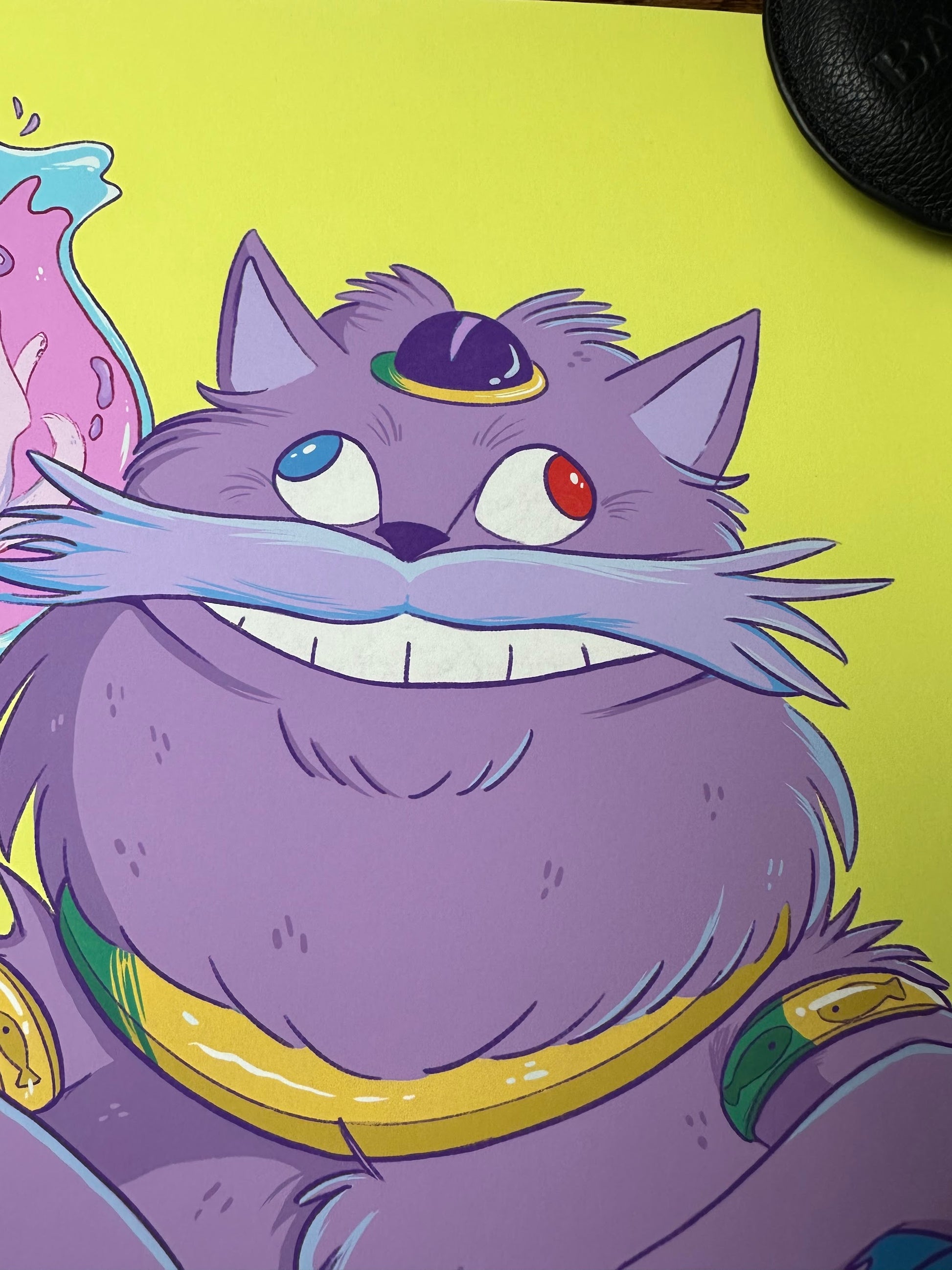 Jesse Clark - Cat King 12x12 art print - detail image 2
