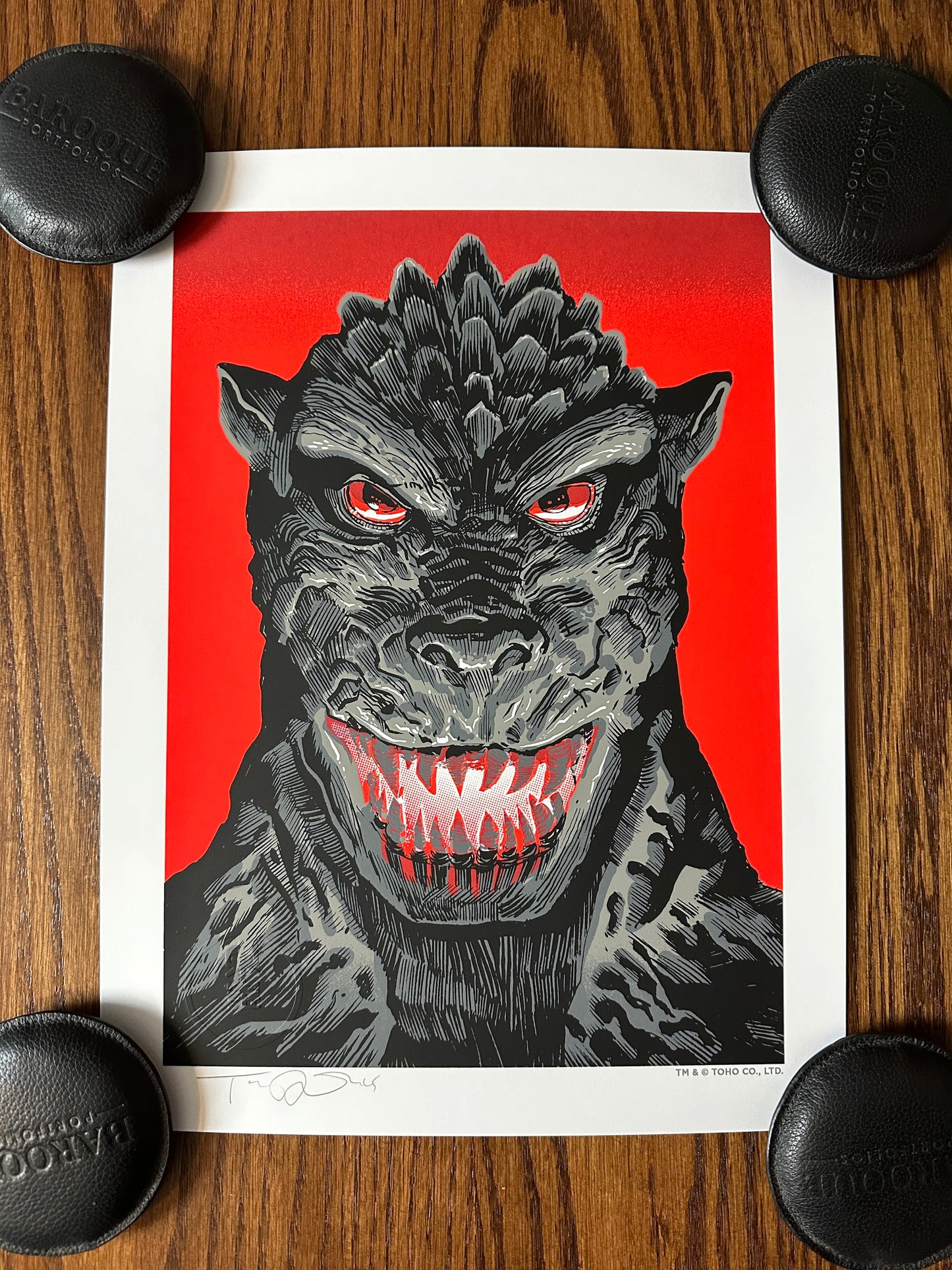 Tim Doyle - Godzilla 1954 Portrait 12x16 art print