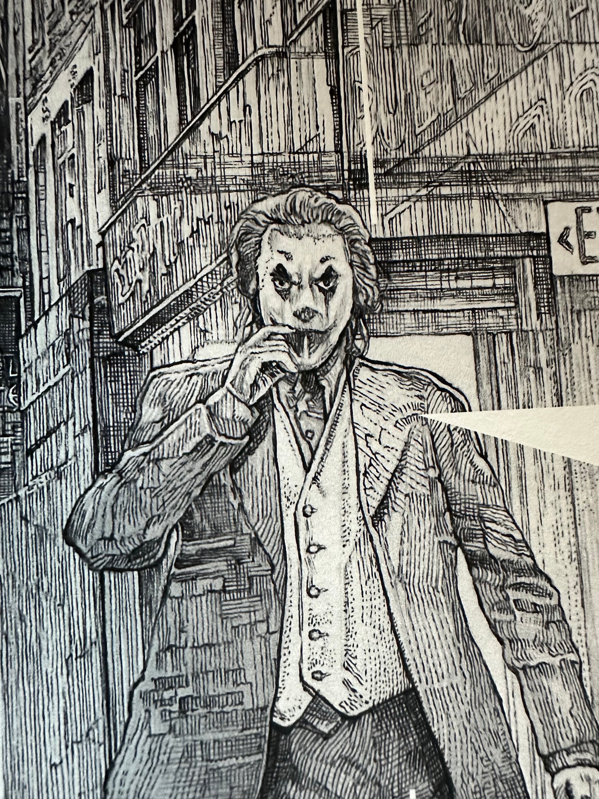 Krzysztof Domardzki - Joker Arthur Pencil Variant 36x24 movie poster - detail image 8