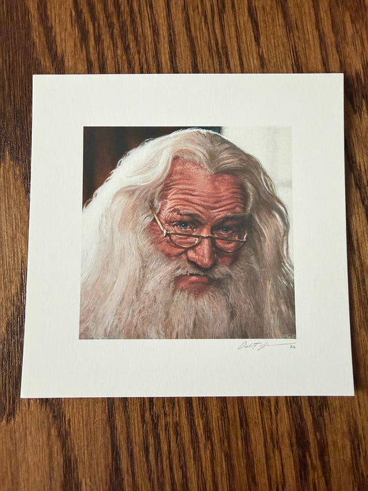 Ashton Gallagher - Harry Potter Dumbledore Portrait - 6x6 - Limited Edition Print