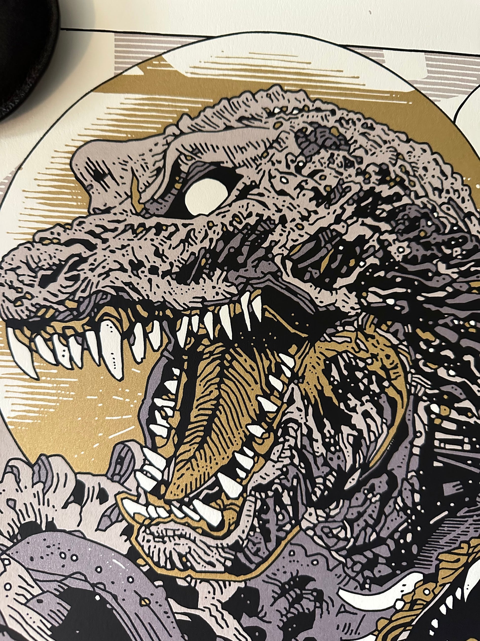 Tyler Stout - Godzilla All Out Attack Variant 24x36 movie poster - detail image 2