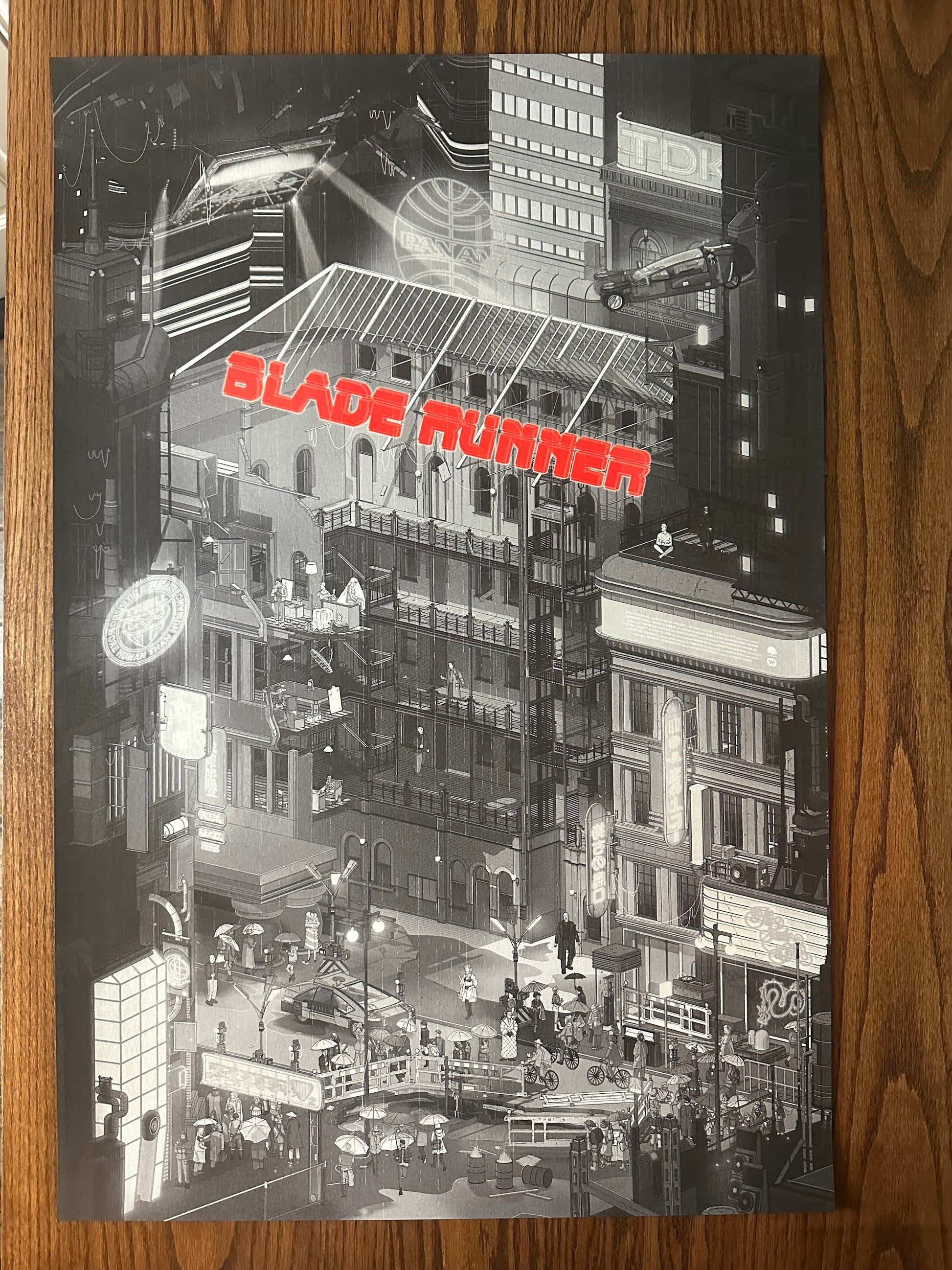Doug John Miller - Blade Runner B&W Variant 24x36 movie poster