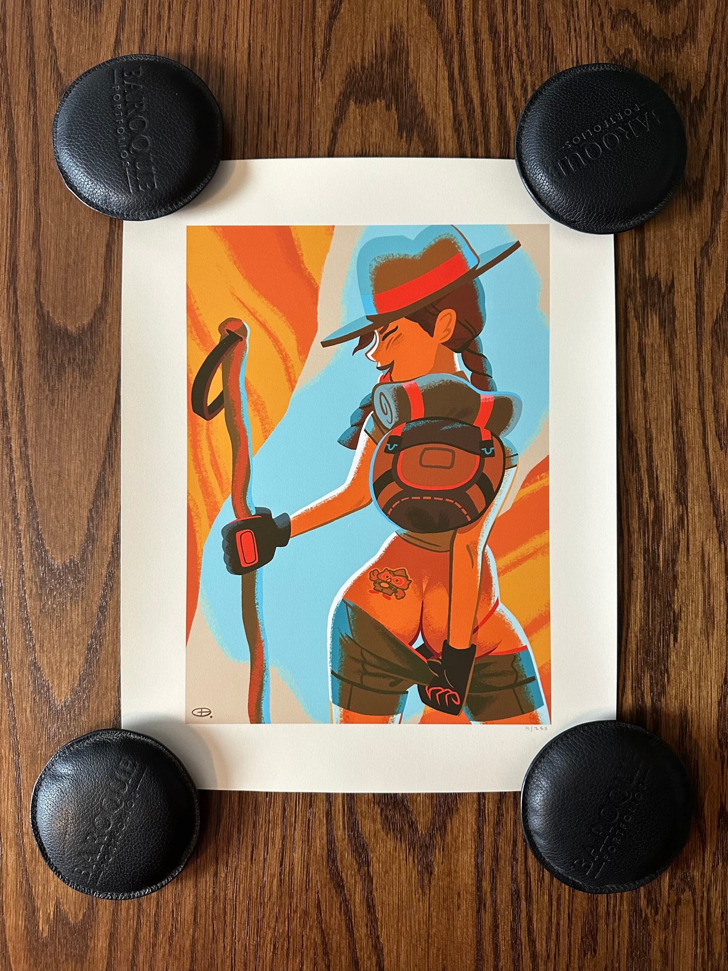 Glen Brogan - Hiker Pin-up Girl 11x14 art print