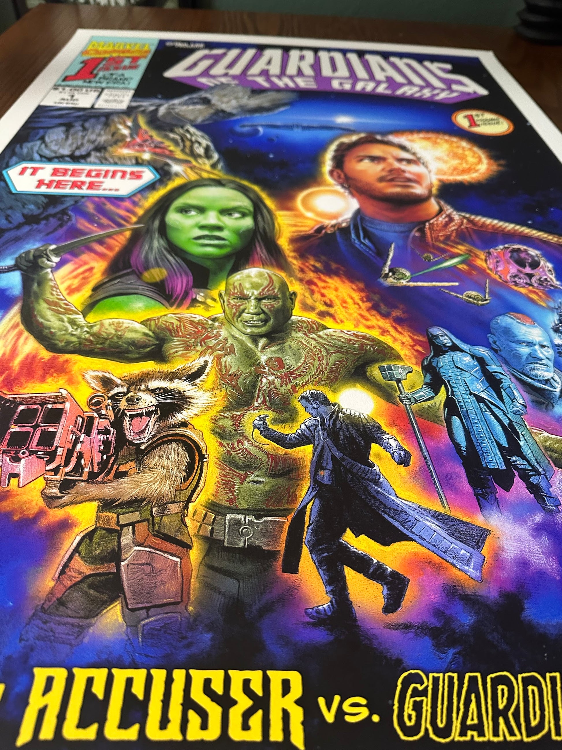 Roger Motzkus - Guardians of the Galaxy Cosmic Comic Variant 24x36 movie poster - detail image 8
