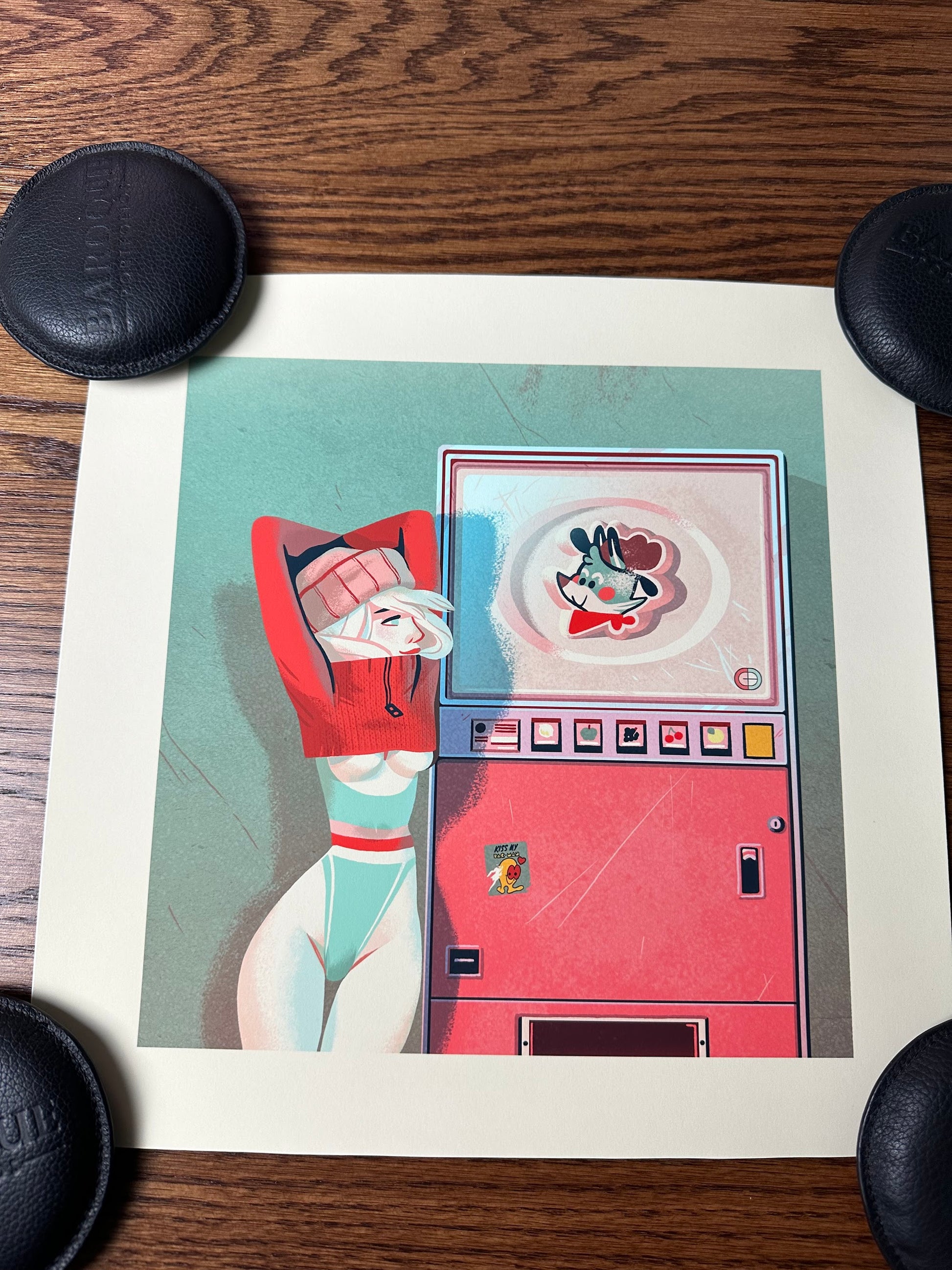 Glen Brogan - Vending Machine  Pin-Up Girl 11x14 art print