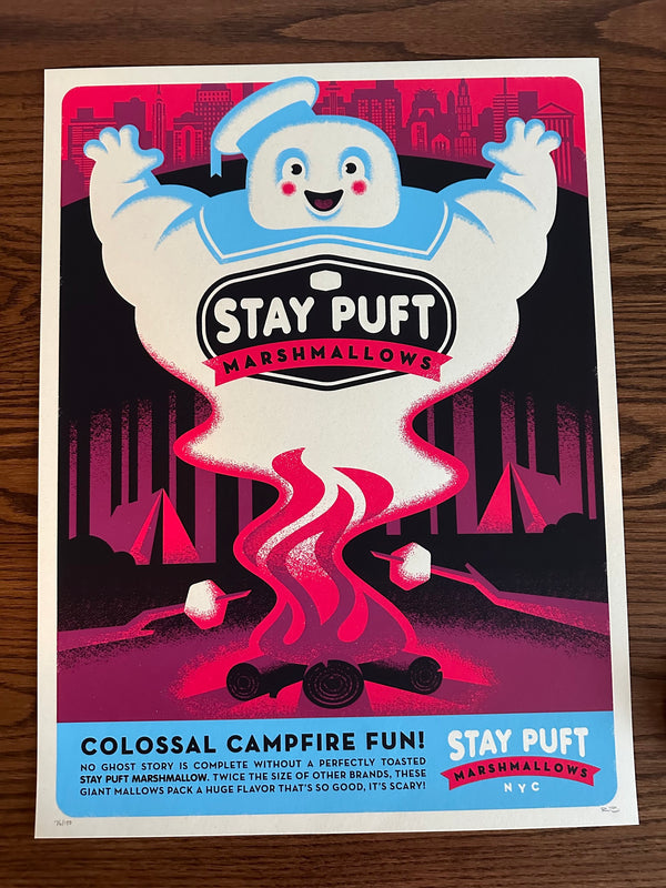 Ryan Brinkerhoff - Stay Puff Marshmellow Ghostbusters - 18x24 - Limited Edition Poster