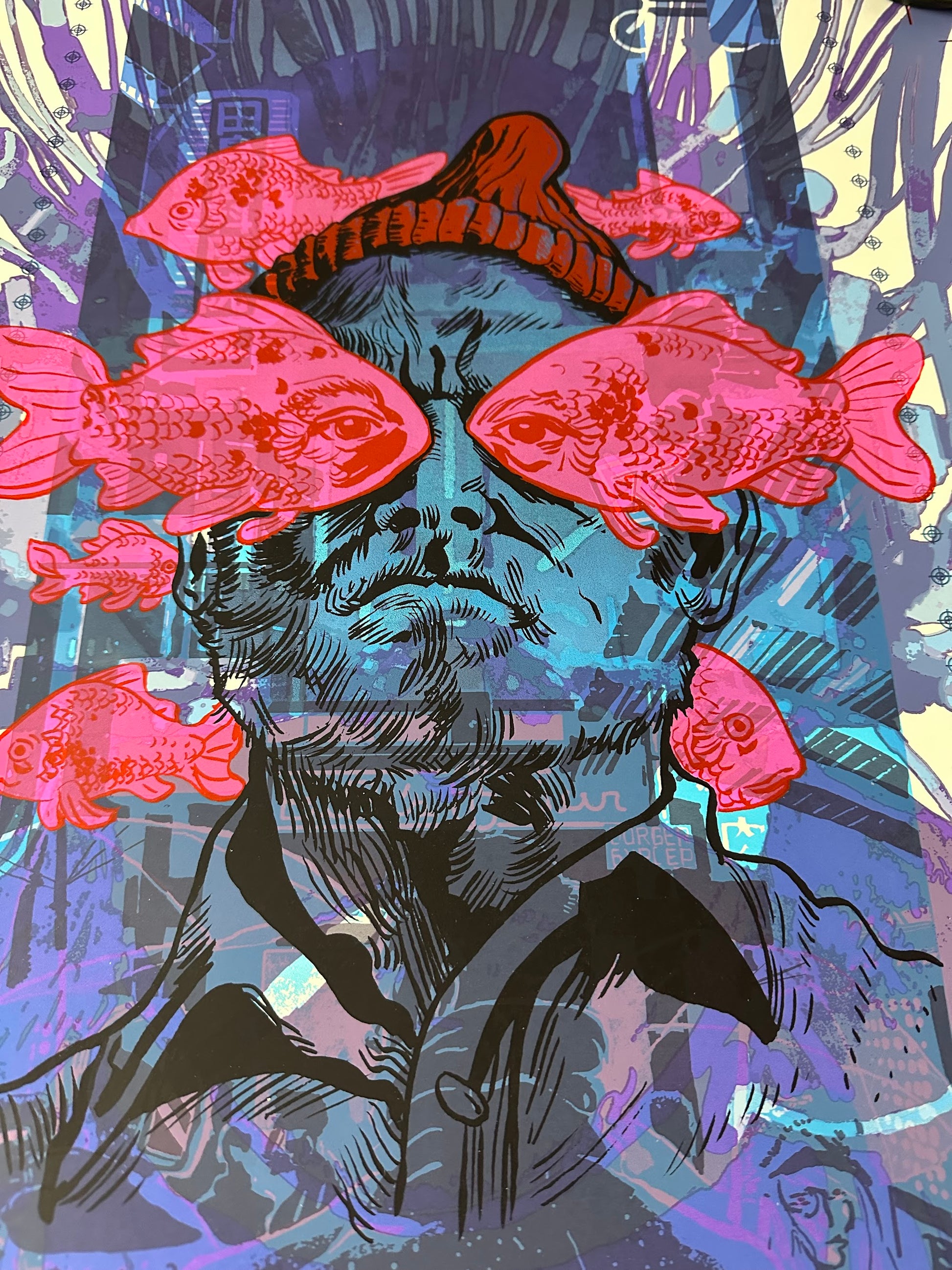 Tim Doyle - Bill Murray Life Aquatic Test Print 18x24 art print - detail image 2
