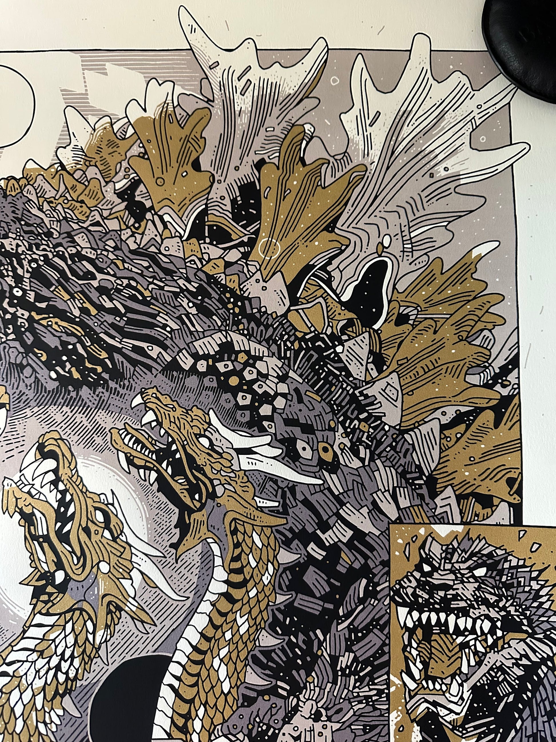 Tyler Stout - Godzilla All Out Attack Variant 24x36 movie poster - detail image 3