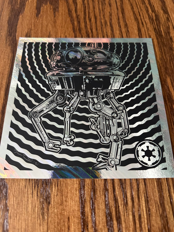 Joshua Budich - Star Wars Imperial Probe Droid Moon Lava Foil Variant Art Print